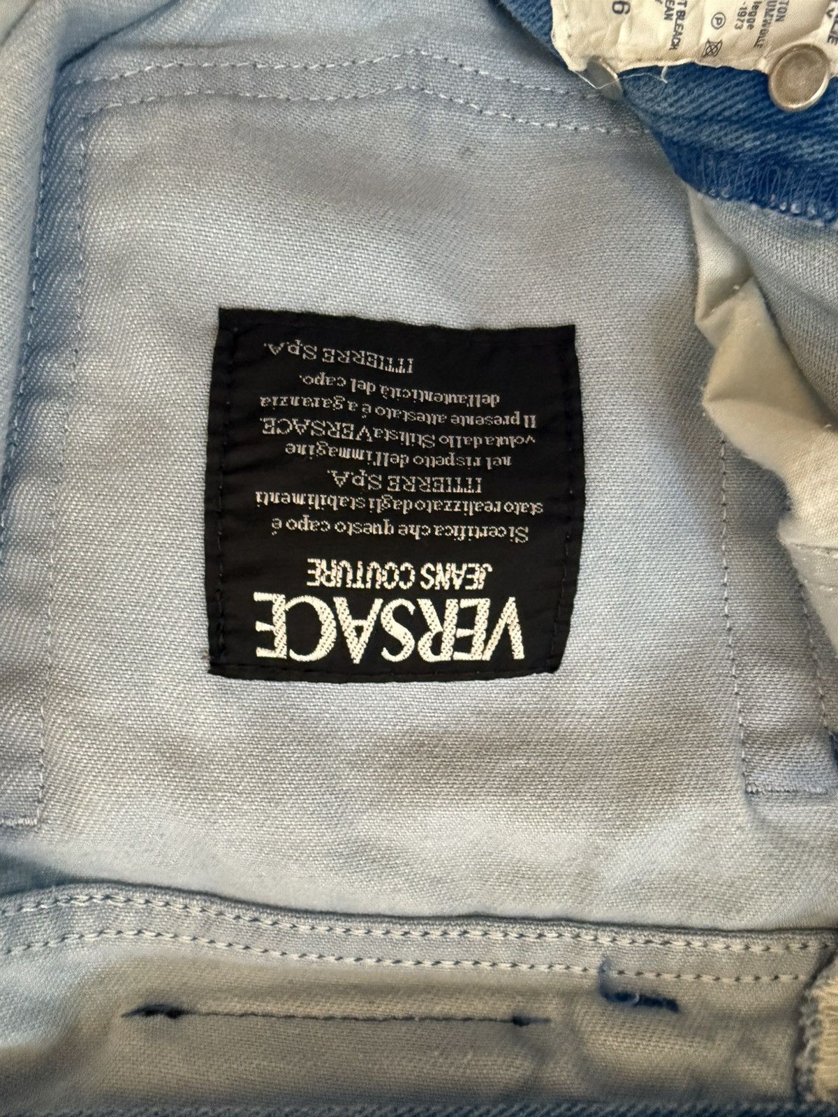 Versace Jeans Couture Vintage Versace Jeans Couture Cornflower Blue Jeans Size US 30 / EU 46 - 9 Thumbnail