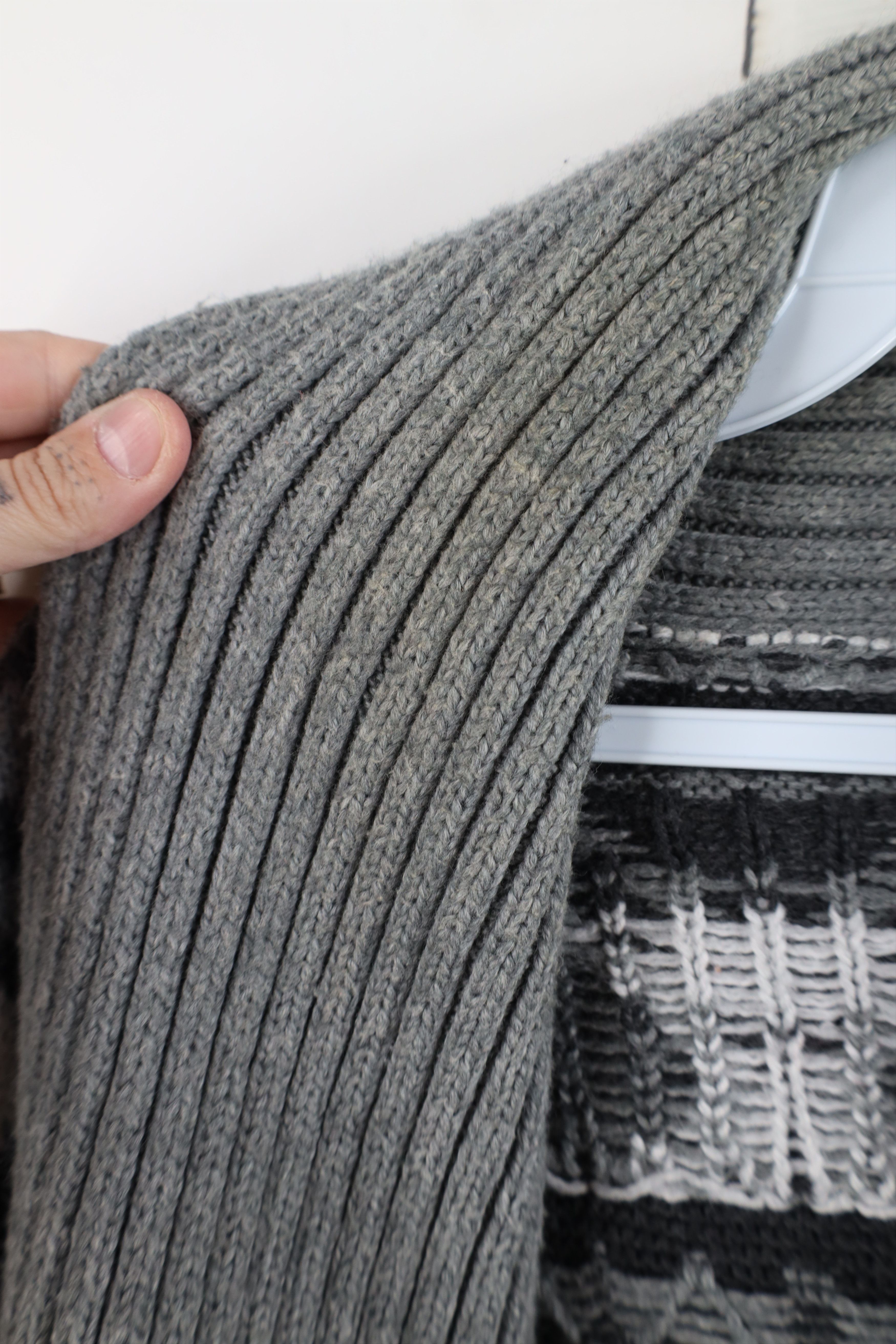 Vintage Vintage 90s Streetwear Open Front Knit Cardigan Sweater Size M / US 6-8 / IT 42-44 - 7 Thumbnail