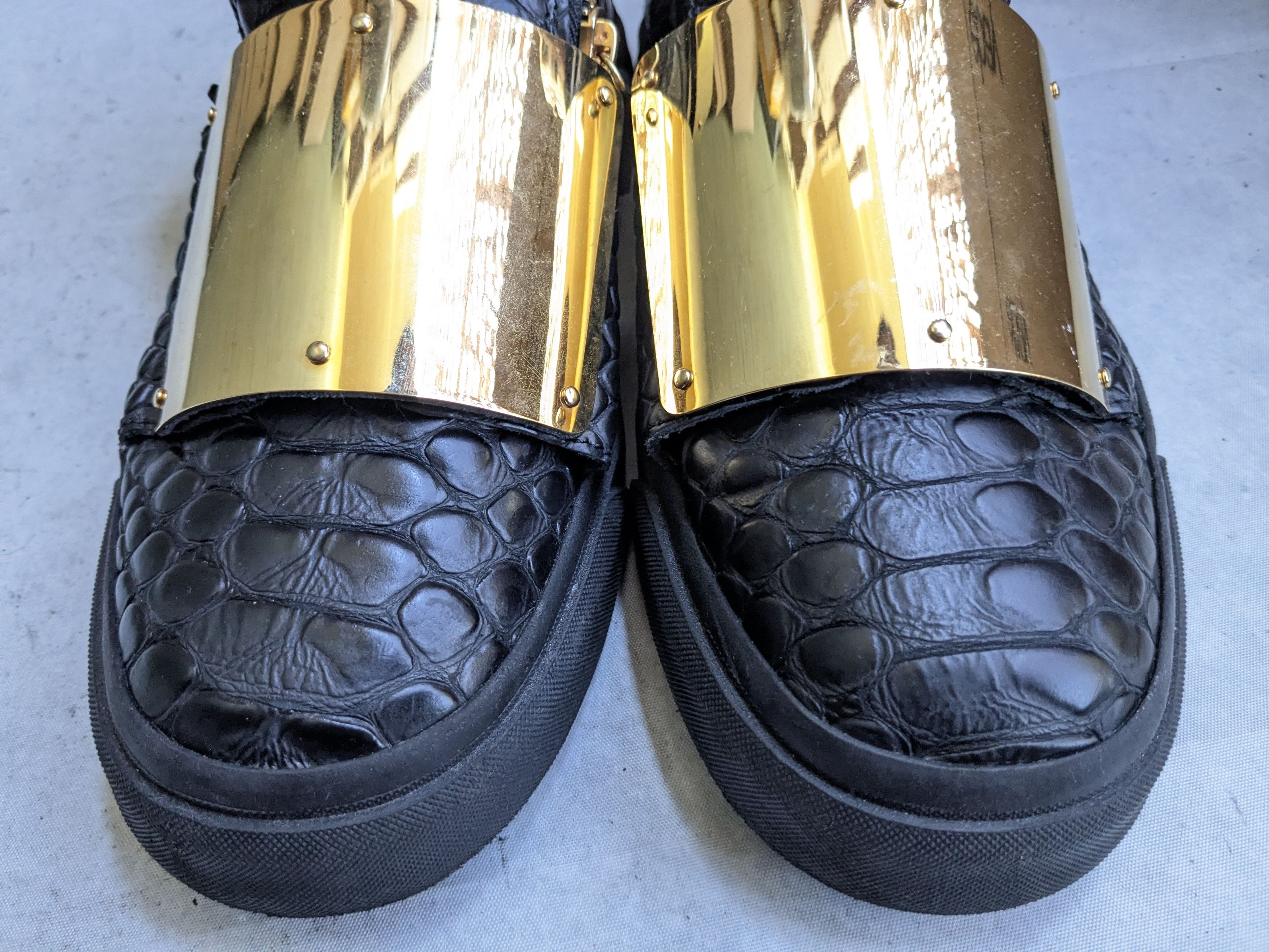 Giuseppe Zanotti Giuseppe Zanotti Sneakers Black Gold 11 44 High Tops Size US 11 / EU 44 - 5 Thumbnail
