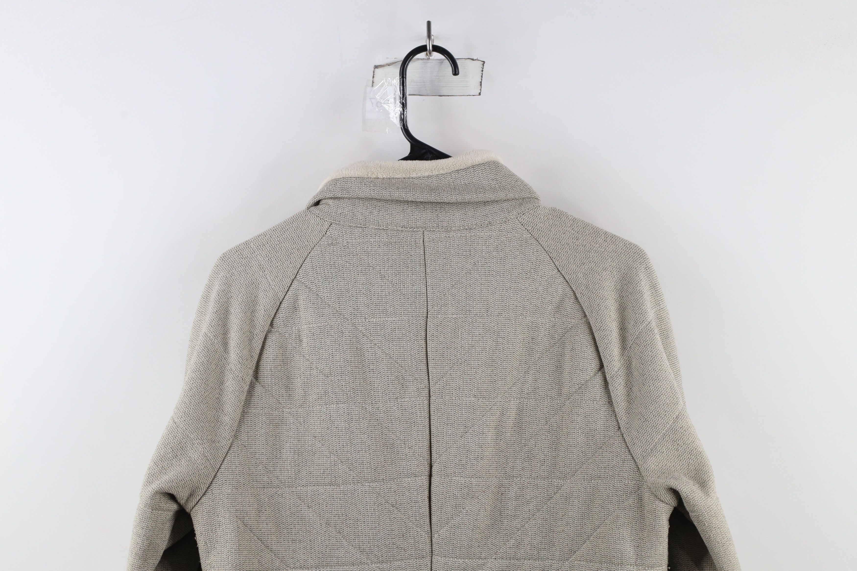 The North Face × Vintage The North Face Spell Out Knit Stitch Fleece Jacket Beige Size L / US 10 / IT 46 - 13 Thumbnail