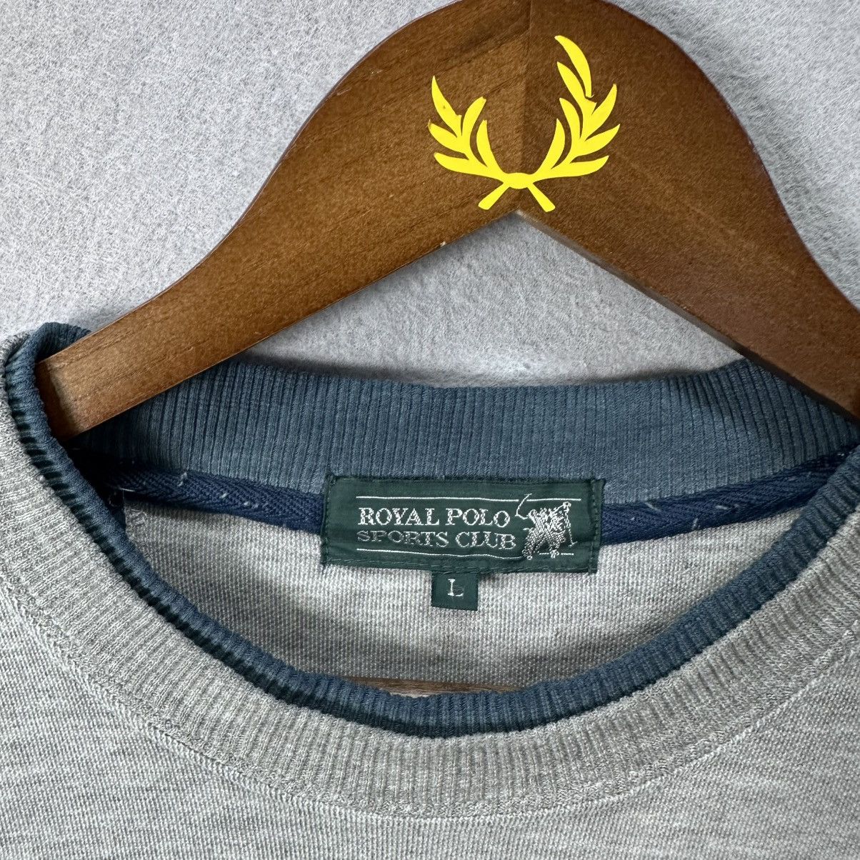 Vintage Vintage Royal Polo Sports Club Sweatshirt 90s Size US L / EU 52-54 / 3 - 3 Thumbnail