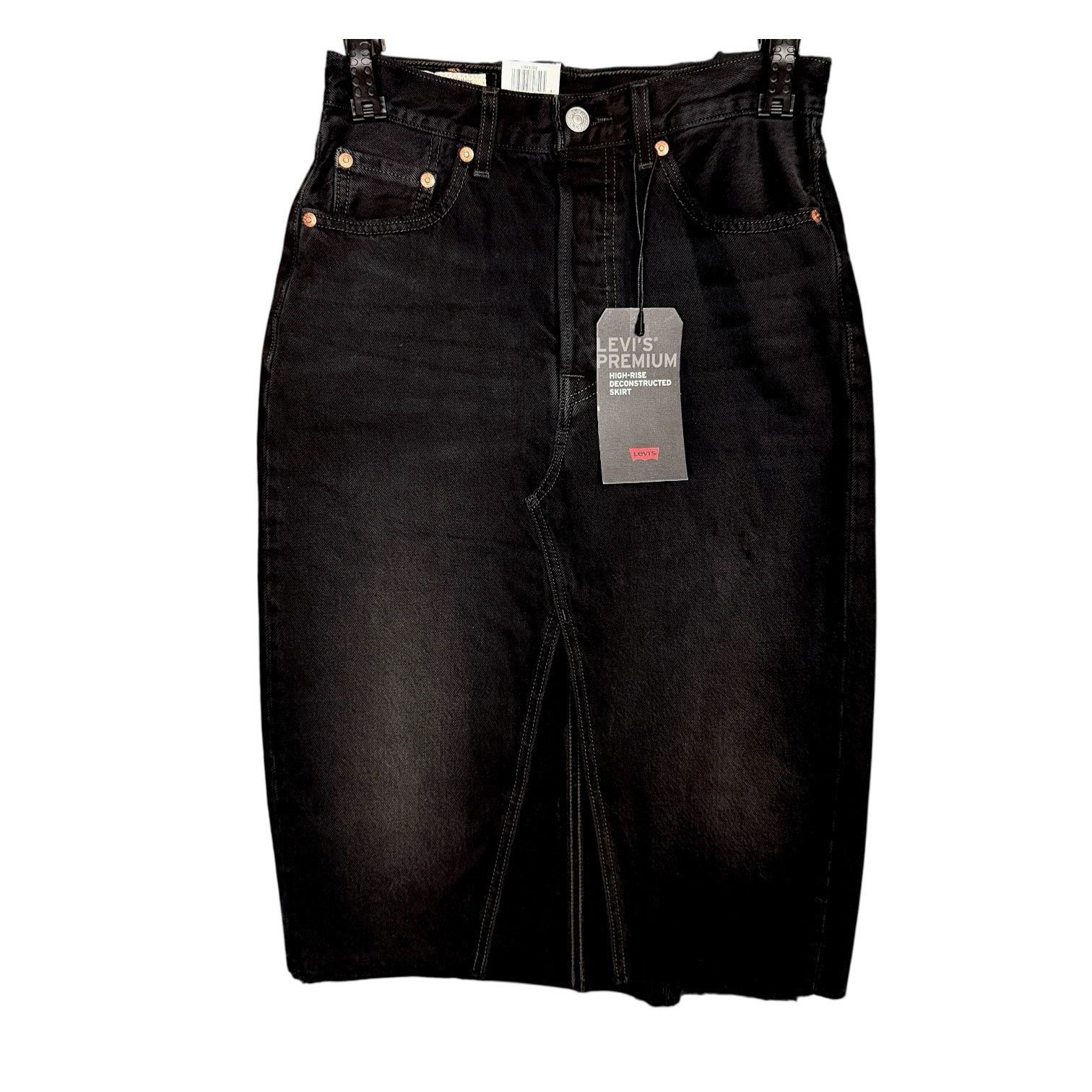Levi's Levi's Premium High Rise Deconstructed Midi Skirt Raw Hem 26 Size 26" / US 2 / IT 38 - 11 Thumbnail