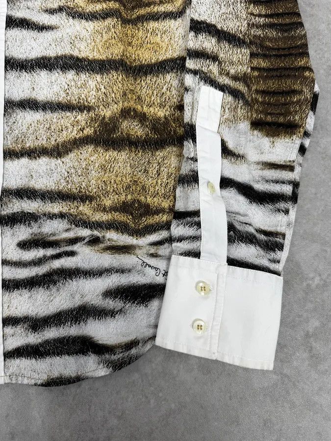 Just Cavalli 2000s Cavalli Safari White Savage Shirt Size US M / EU 48-50 / 2 - 8 Thumbnail