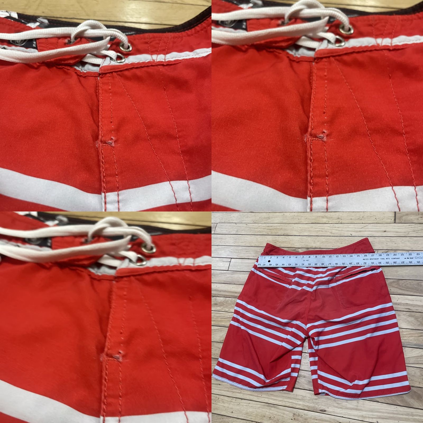 Volcom Volcom Pure FUNction V4S Board Shorts Swim Trunks Men 34 Red Stripe Cinch Fly Size US 32 / EU 48 - 10 Thumbnail