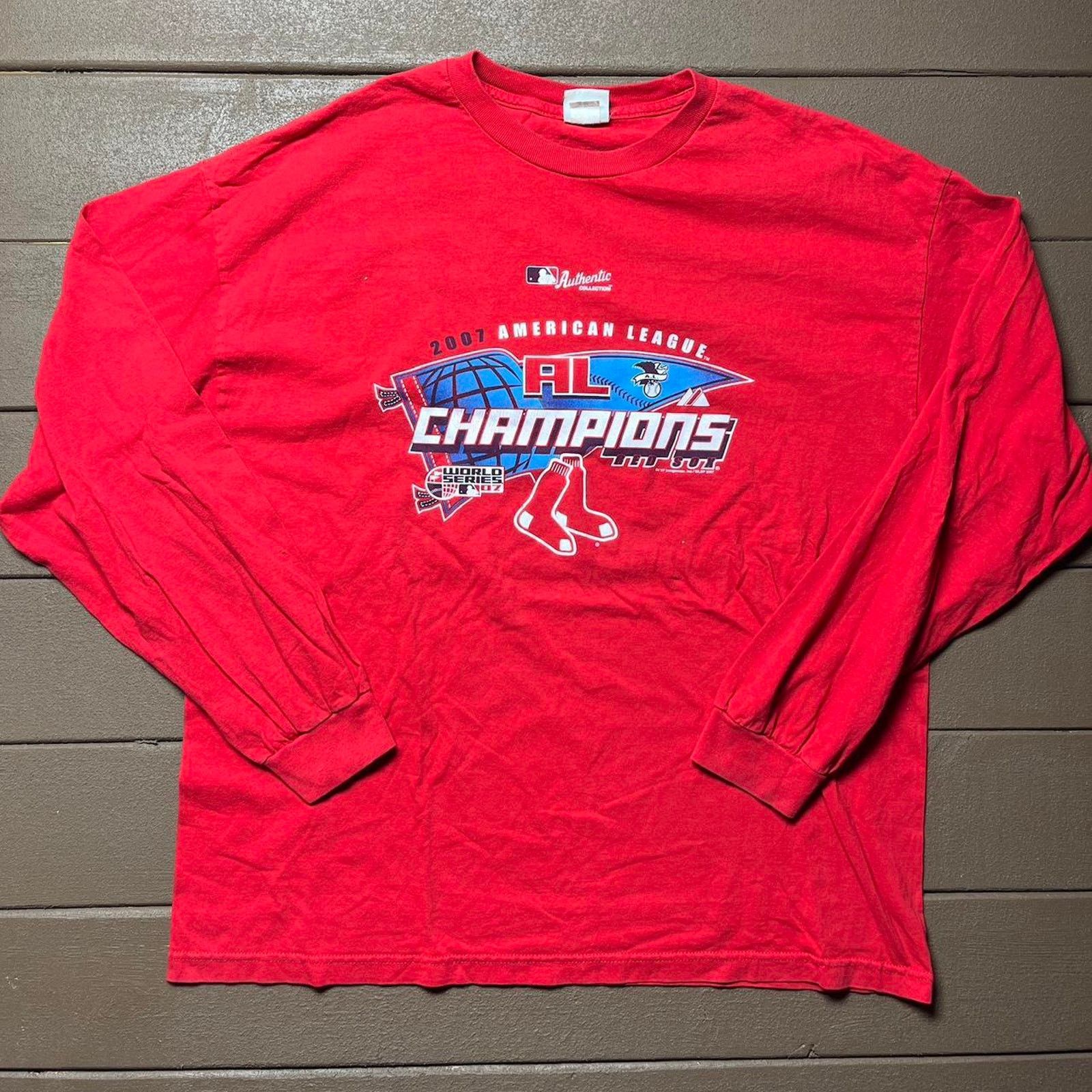 Lee 2007 Lee Sport Boston Red Socks AL Champions long sleeve Size US XXL / EU 58 / 5 - 1 Thumbnail
