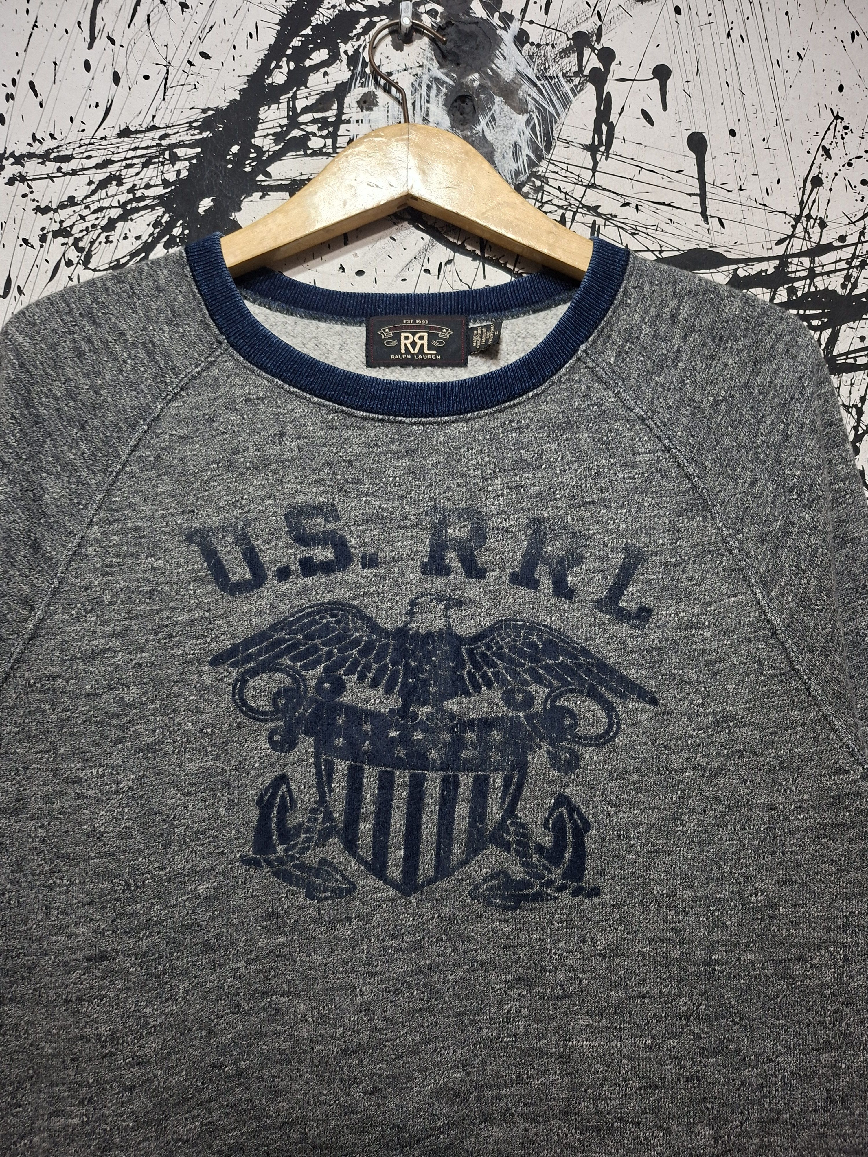 RRL Ralph Lauren VINTAGE RRL RALPH LAUREN US-ARMY SWEATSHIRT Size US M / EU 48-50 / 2 - 3 Thumbnail