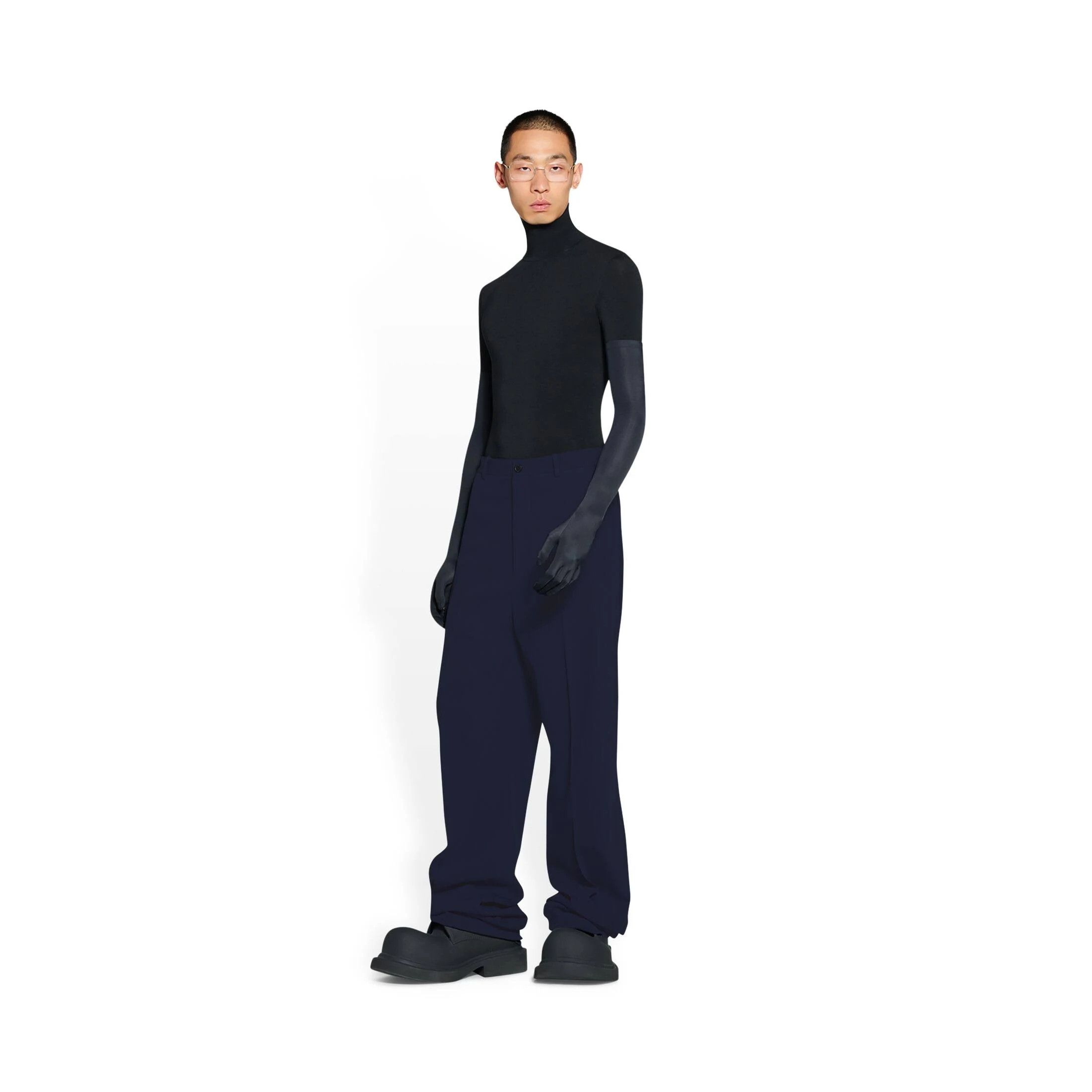 Balenciaga o1in1g0724 Large Fit Tailored Pants in Dark Navy Size US 32 / EU 48 - 1 Thumbnail