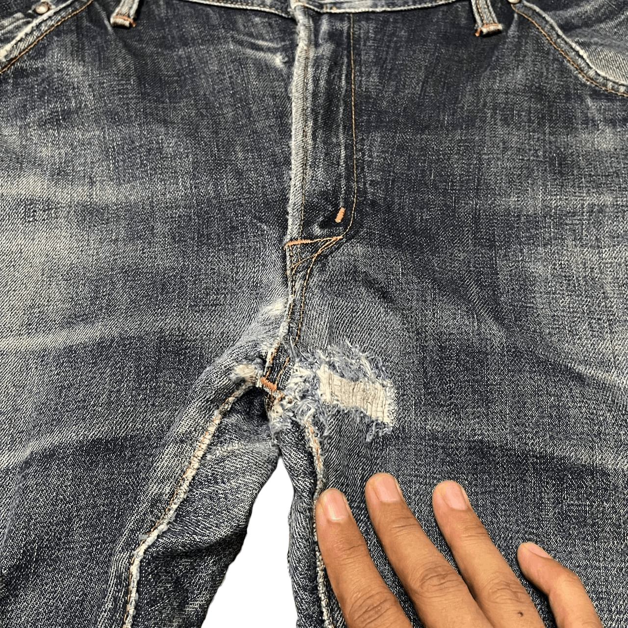 Edwin Vintage Edwin E Function Thrashed Denim Jeans Size US 34 / EU 50 - 8 Thumbnail