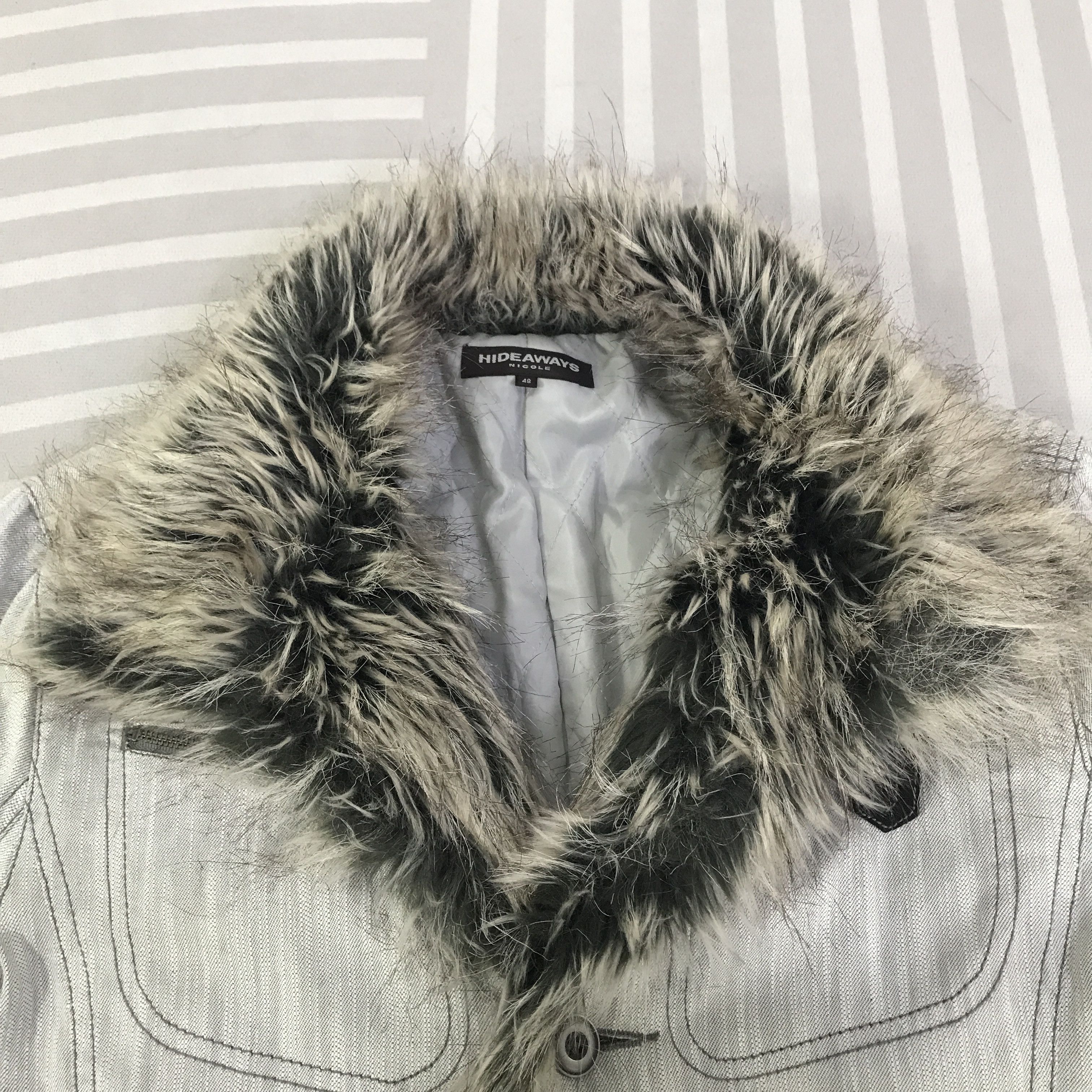 HIDEAWAYS Vintage Hideways Nicole Denim Fur Jacket K115B6 Size US M / EU 48-50 / 2 - 5 Thumbnail