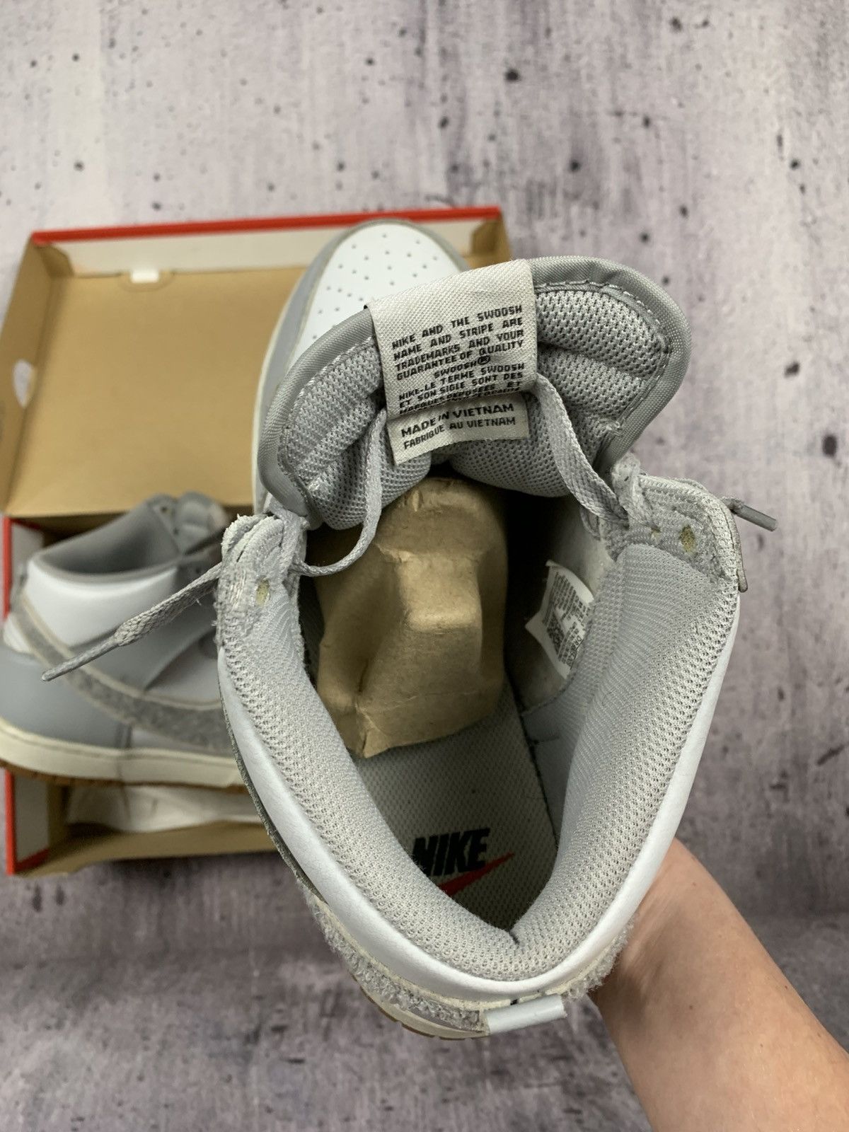 Nike × Vintage Nike Dunk Hi Retro University Vintage Streetwear Sk8 Style Size US 10.5 / EU 43-44 - 6 Thumbnail