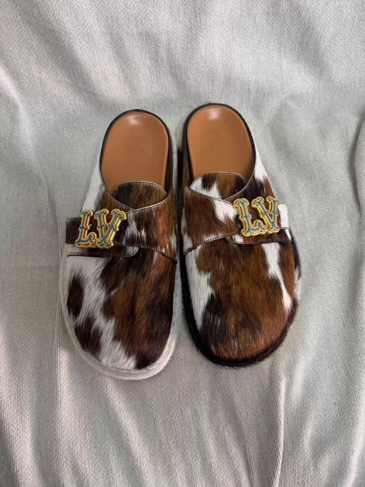 Louis Vuitton Multi-Color Haircalf Slip-On Shoes Size 10 Size US 10 / EU 43 - 1 Thumbnail