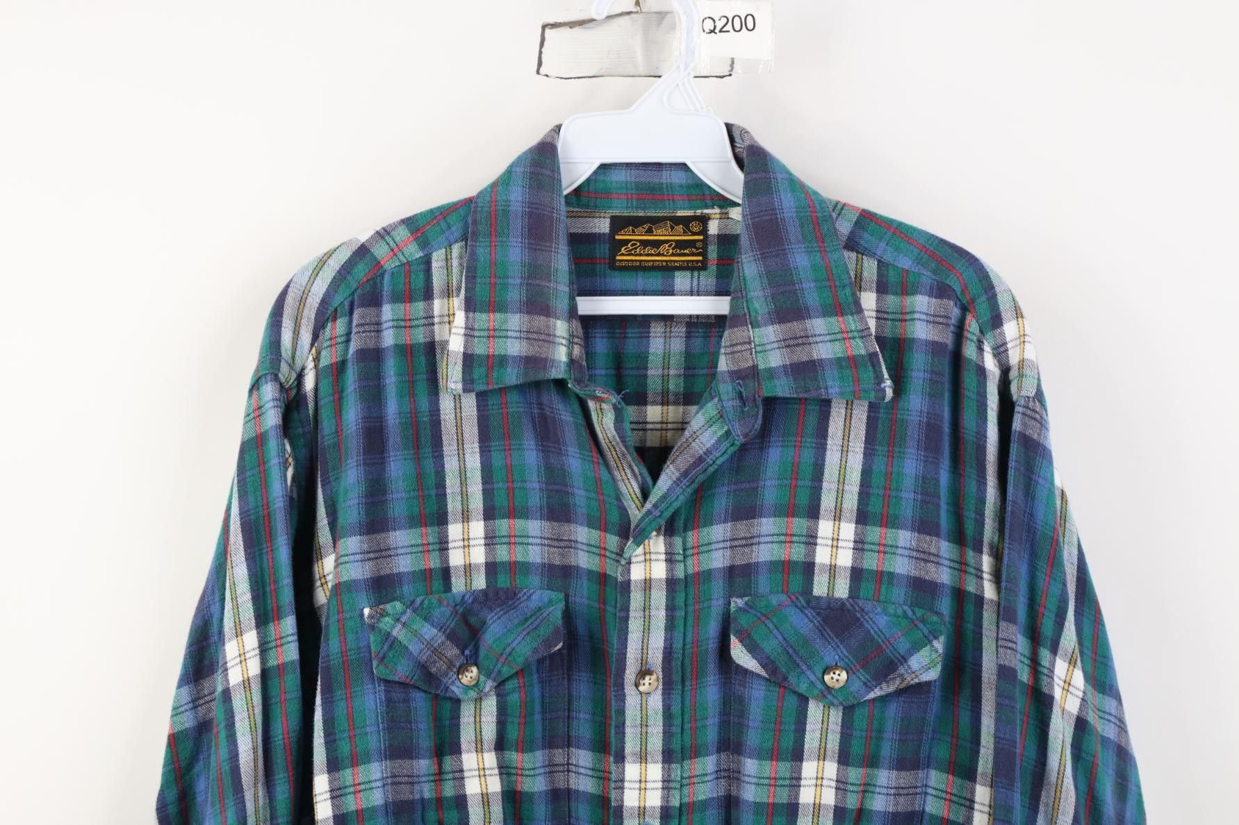 Eddie Bauer Vintage 90s Eddie Bauer Baggy Fit Flannel Button Shirt USA Size US L / EU 52-54 / 3 - 2 Thumbnail