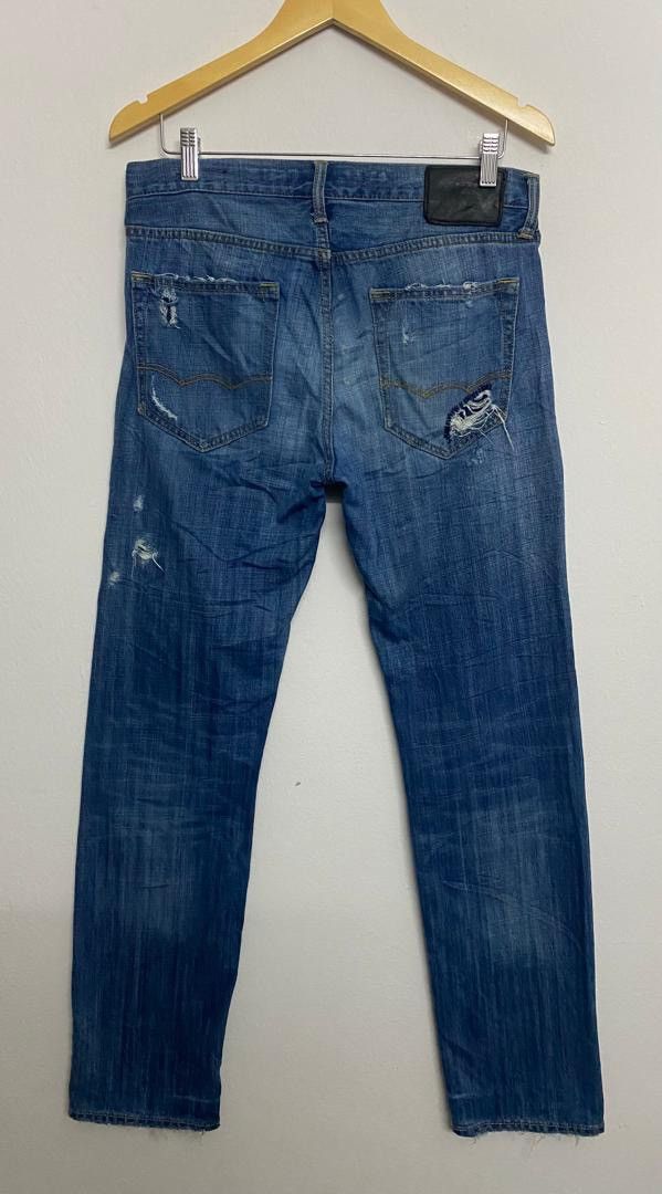 American Eagle Outfitters American Eagle Distressed Patchwork Denim Jeans Grunge Boro Size US 33 - 2 Thumbnail