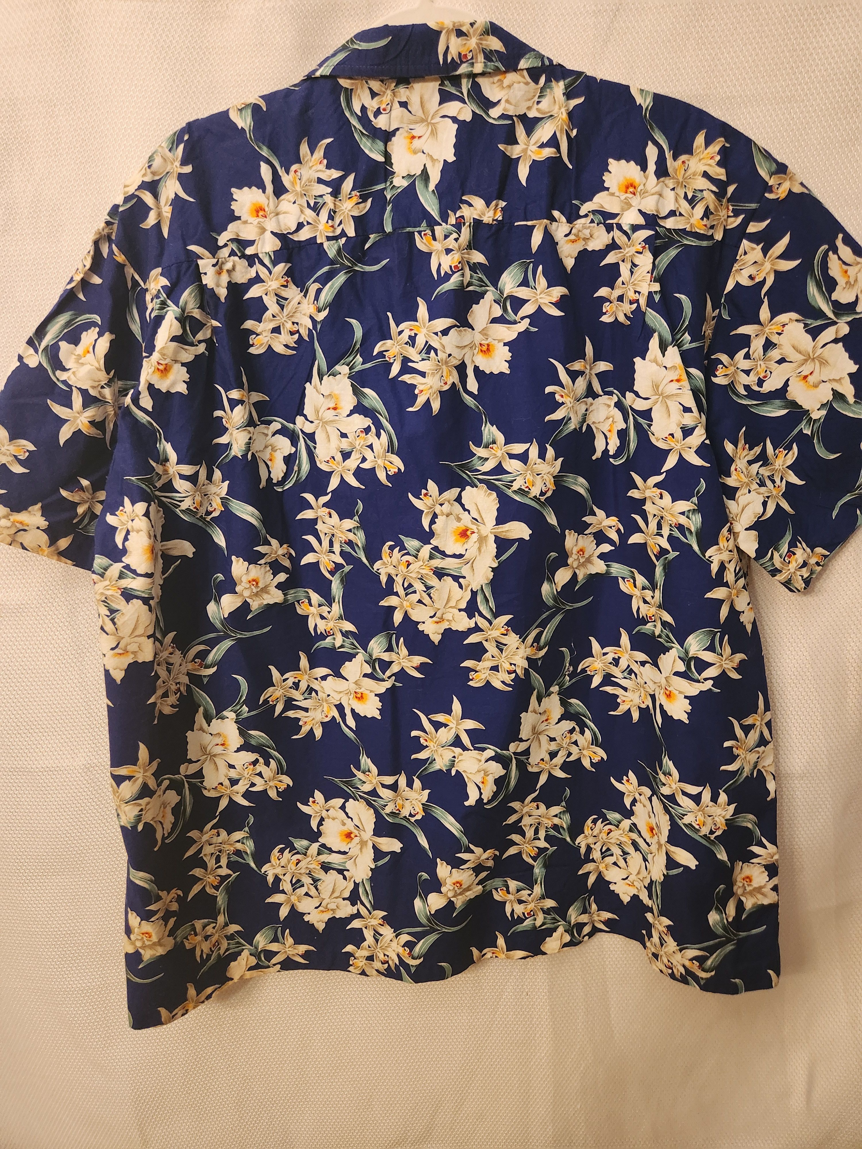 Other Vintage 70's Royal Creation 100% Cotton Blue Hawaiian Shirt Size US XL / EU 56 / 4 - 2 Thumbnail