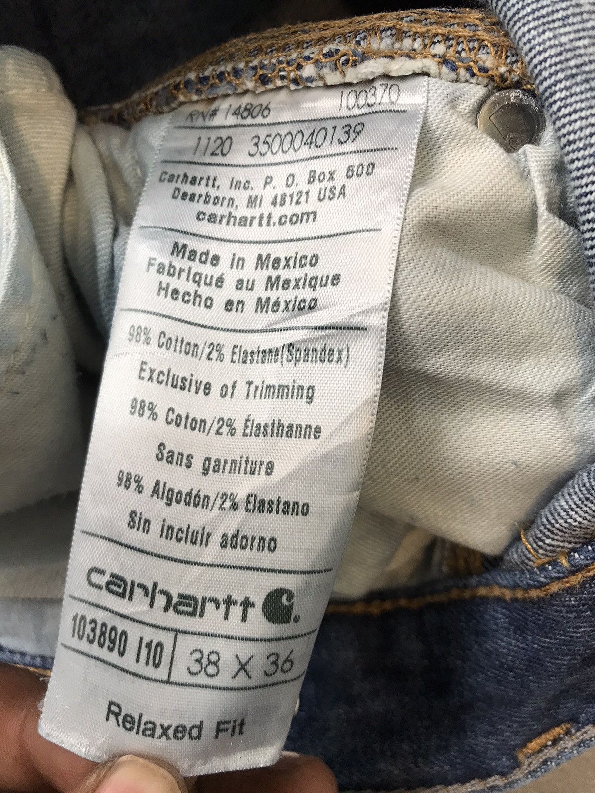 Carhartt × Vintage Vintage Carhartt double knee 103890 l10 denim Size US 36 / EU 52 - 6 Thumbnail