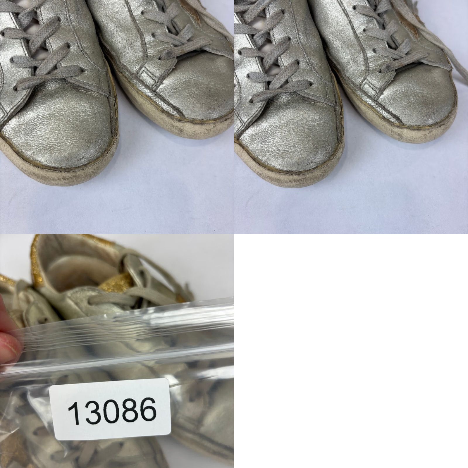 Golden Goose Golden Goose GGDB Superstar Women's 36 Gold Silver Low Skate Sneakers Size US 6 / IT 36 - 9 Thumbnail