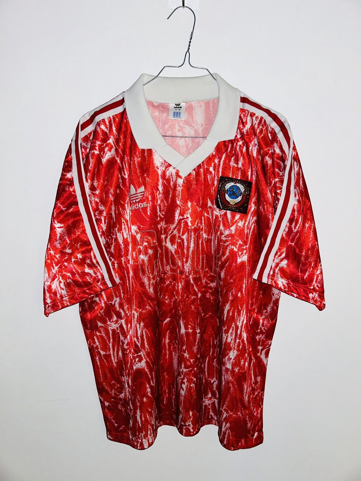 image of Soccer Jersey x Vintage Urss Soviet Union 1989/91 Home Jersey in Red, Men's (Size XL)