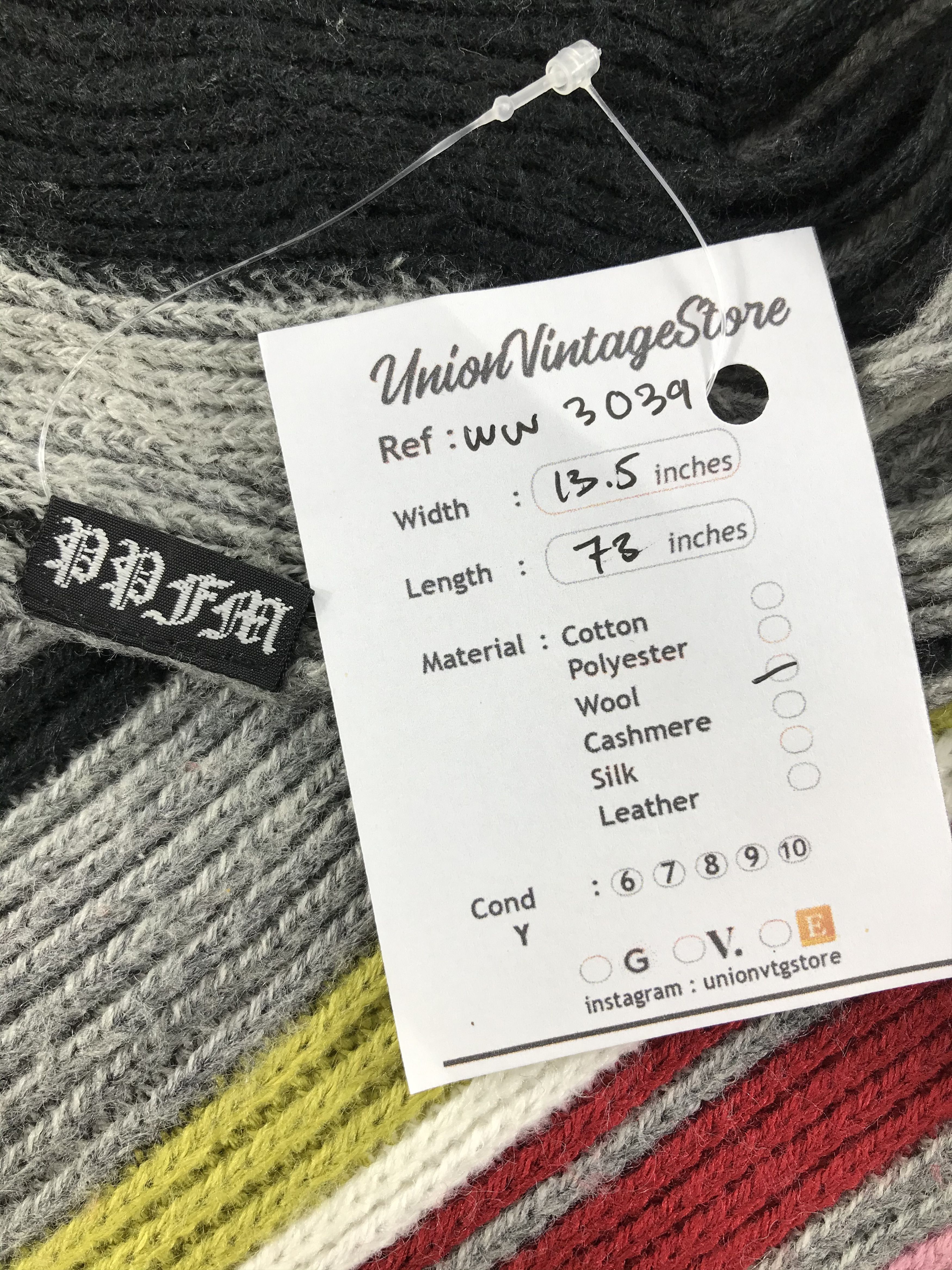 PPFM Vintage PPFM Scarf / Muffler / Neckwear - WW3039 Size ONE SIZE - 4 Thumbnail