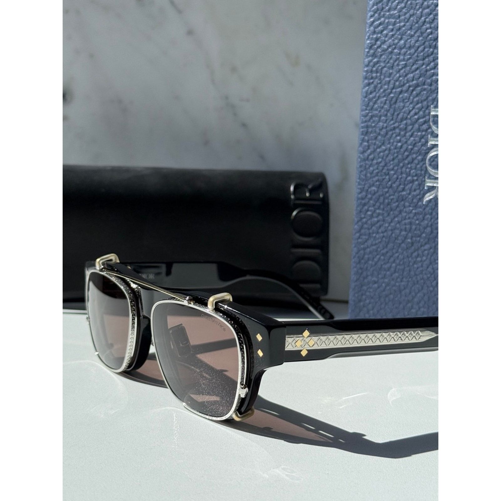 Dior NEW Dior CD DiamondO S10I Clip On Frames in Black $720 Size ONE SIZE - 16 Thumbnail