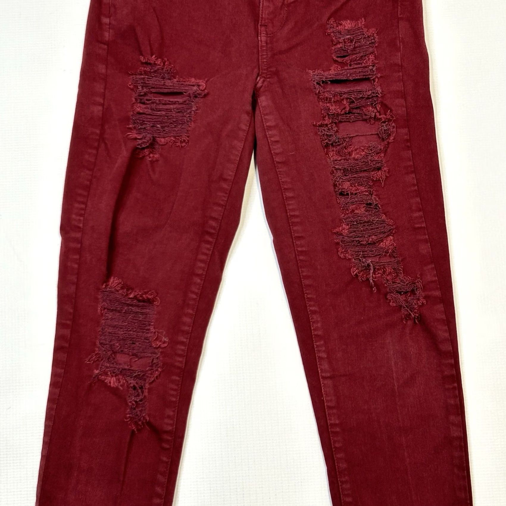 American Eagle Outfitters VINTAGE American Eagle Outfitters 4 Regular Burgundy Super Stretch Hi-Rise Jegging Shirt Womens Slim Red 90s Grunge 80s Jeans Size 27" / US 4 / IT 40 - 4 Thumbnail