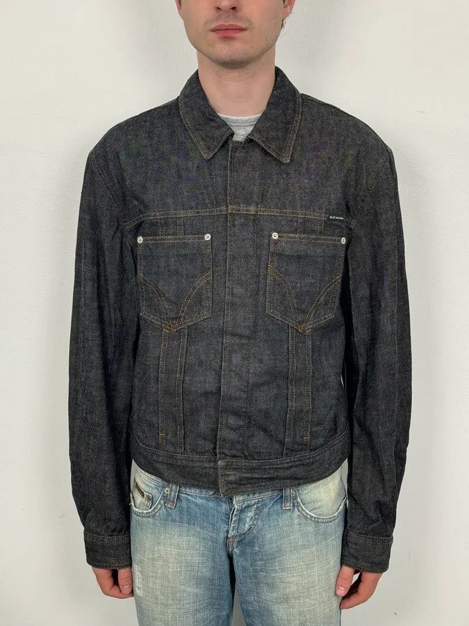 Dolce & Gabbana 2000s Dolce & Gabbana Navy Raw Denim Jacket Size US M / EU 48-50 / 2 - 2 Thumbnail