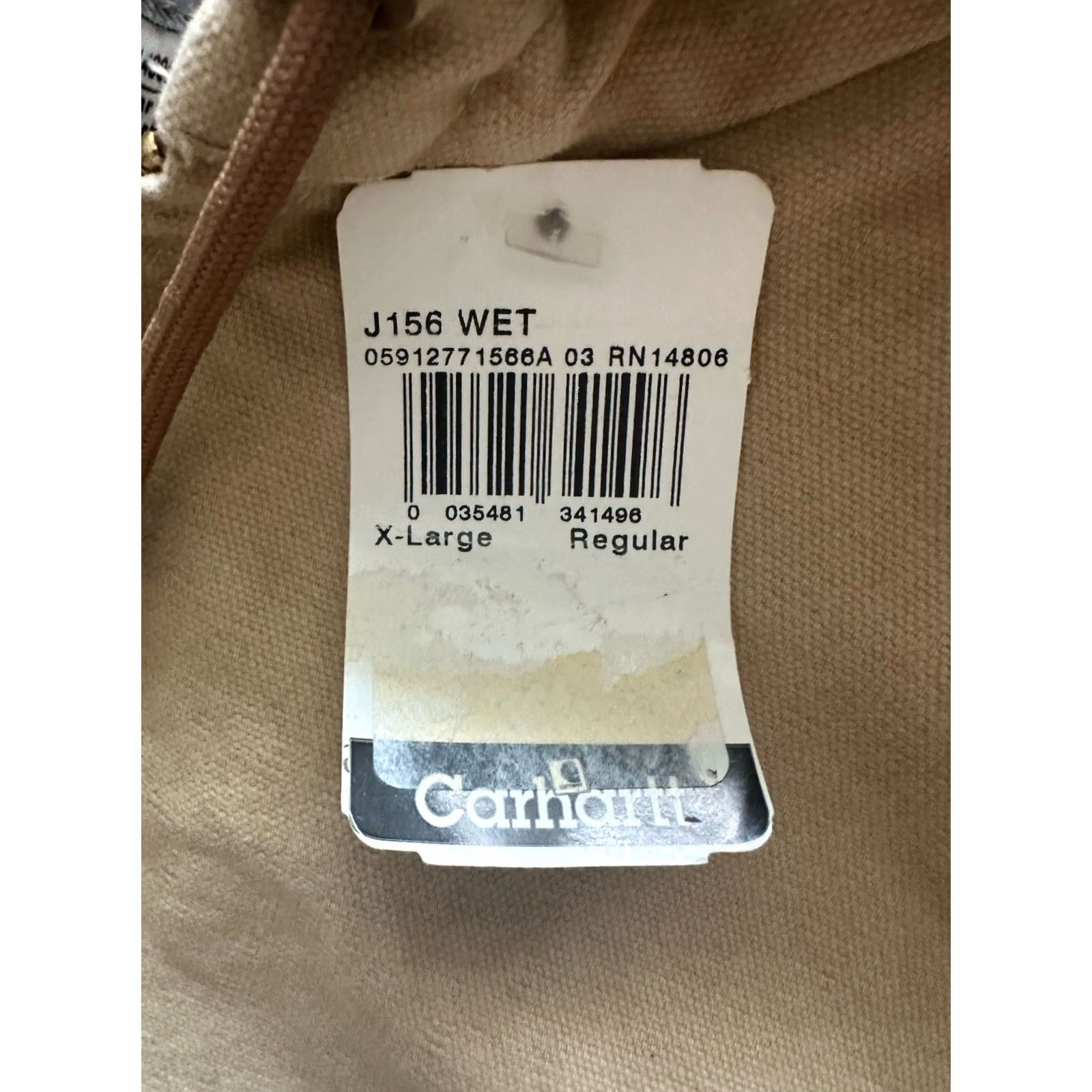 Carhartt VINTAGE Carhartt Jacket Bomber Hooded Quilted WET J156 WET Men’s XL Beige NYT NWT Size US XL / EU 56 / 4 - 4 Thumbnail