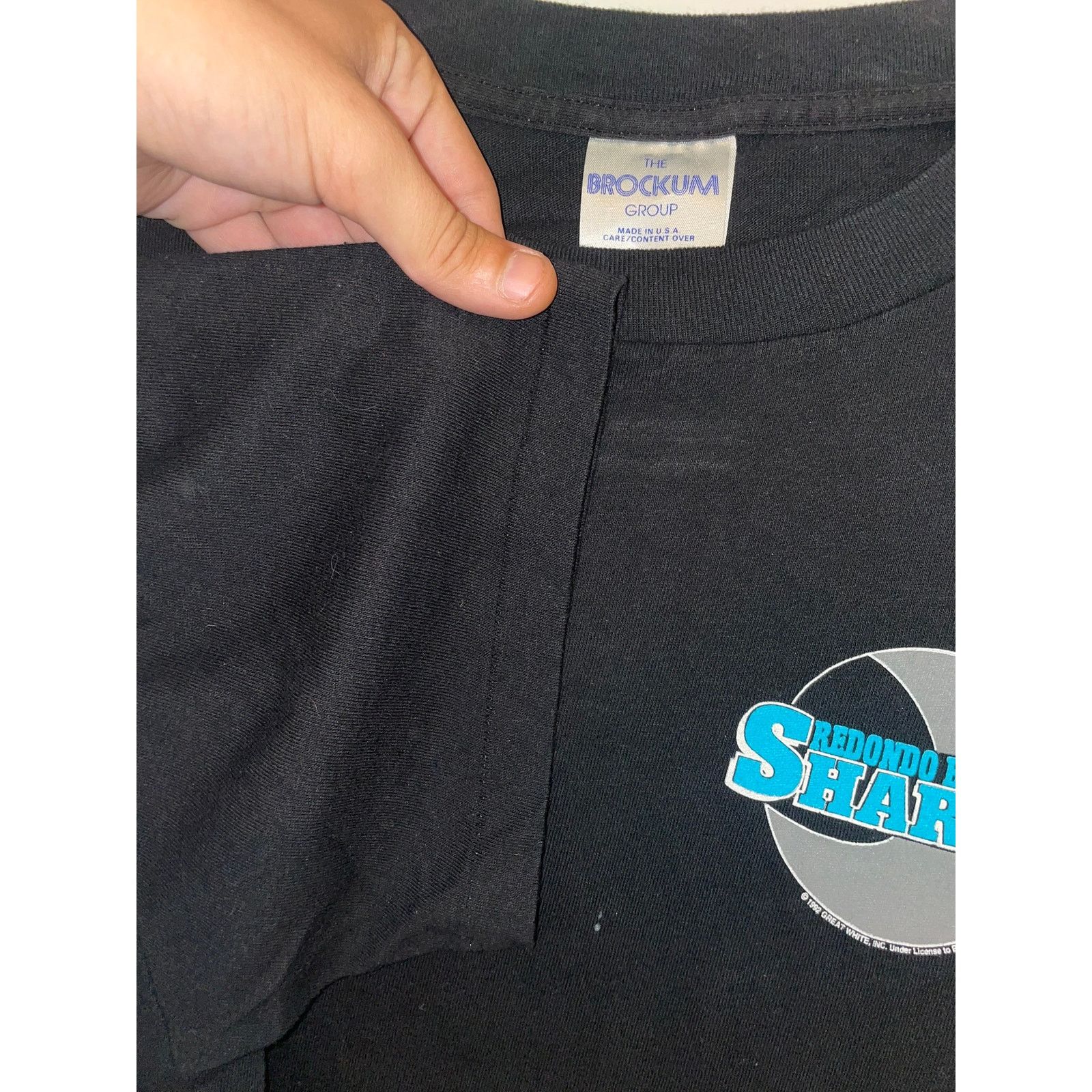 Brockum 1991 Brockum Redondo Beach Sharks Great White Psycho Shirt Size US XL / EU 56 / 4 - 4 Thumbnail