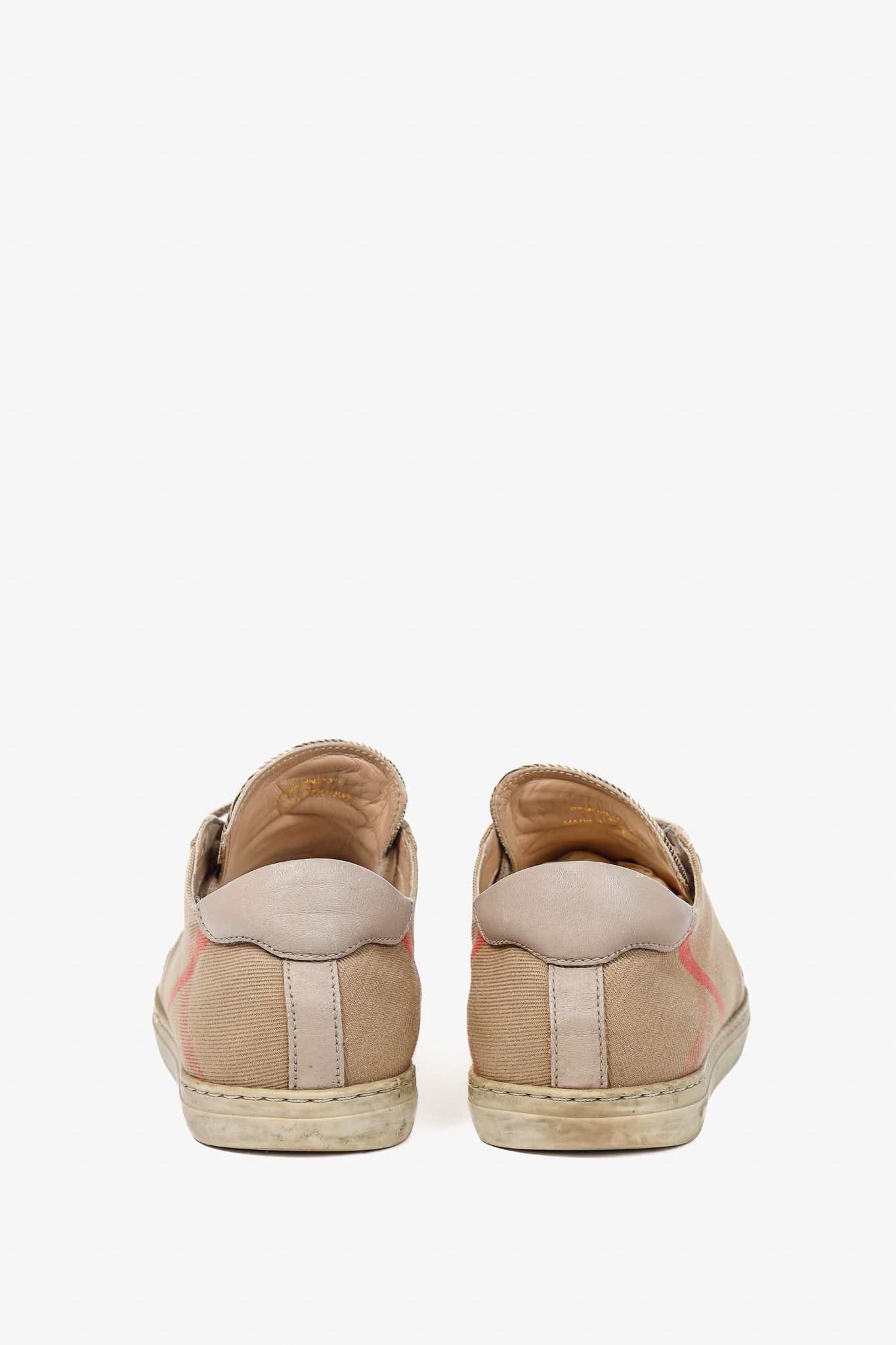 Burberry Burberry Hartfields Check Lace-Up Low-Top Sneakers Size US 5.5 / IT 35.5 - 3 Thumbnail