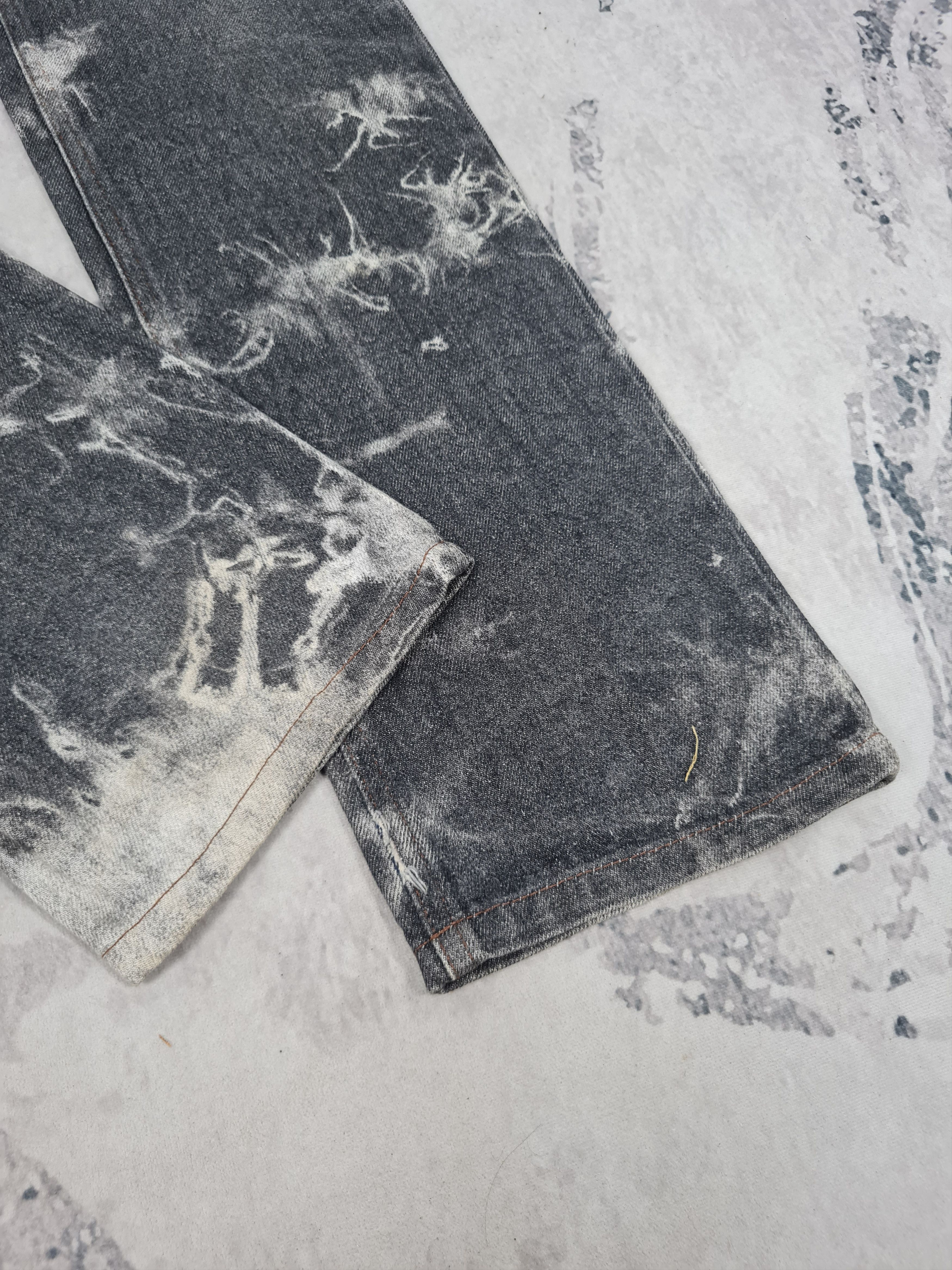 Japanese Brand FREAK ANSER HOMME Bleach Design Jeans Size 30x34 JB0153 Size US 30 / EU 46 - 7 Thumbnail