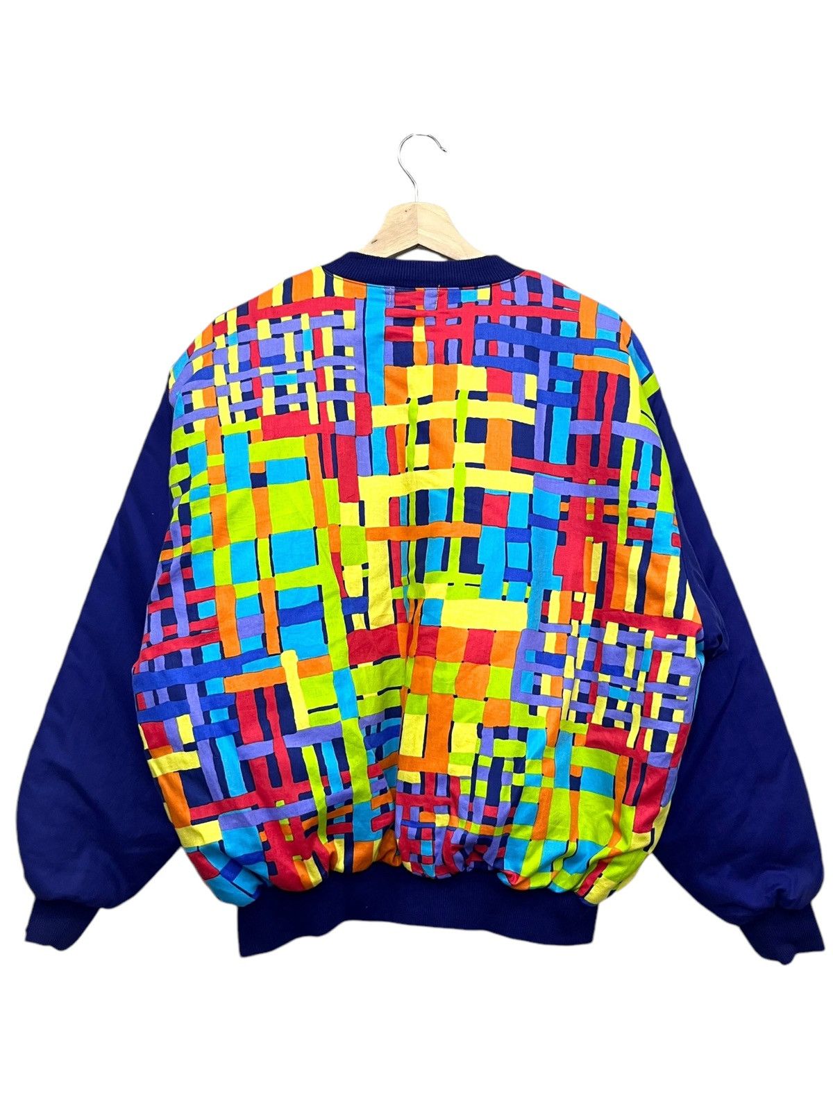 United Colors Of Benetton 🔥BENETTON Hype Multicolor Button-up Bomber Jacket Size US M / EU 48-50 / 2 - 2 Thumbnail