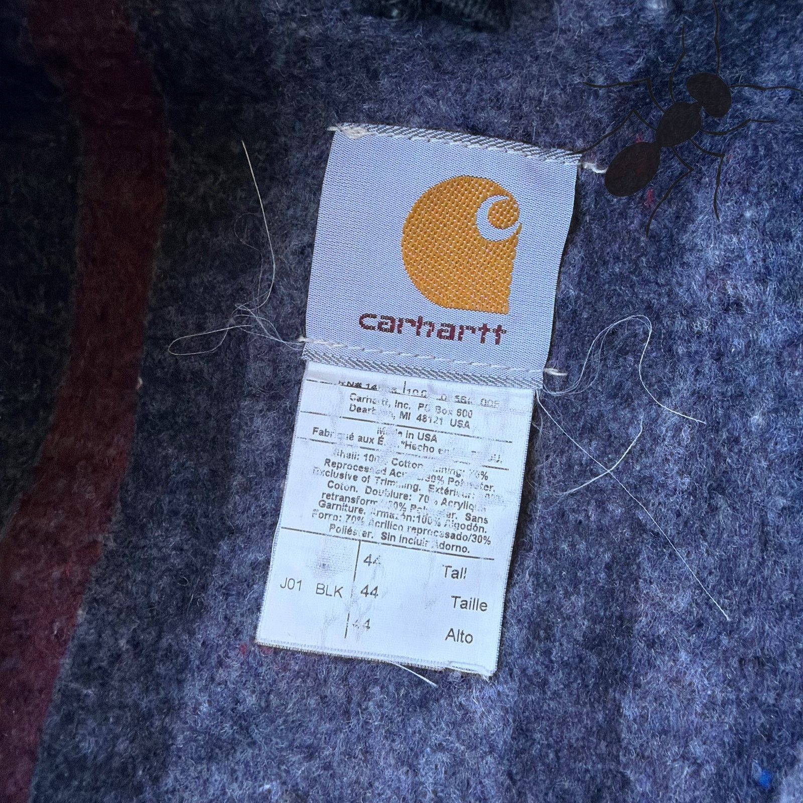 Carhartt × Vintage Vintage Carhartt J01 black Detroit work wear jacket Size US L / EU 52-54 / 3 - 5 Thumbnail