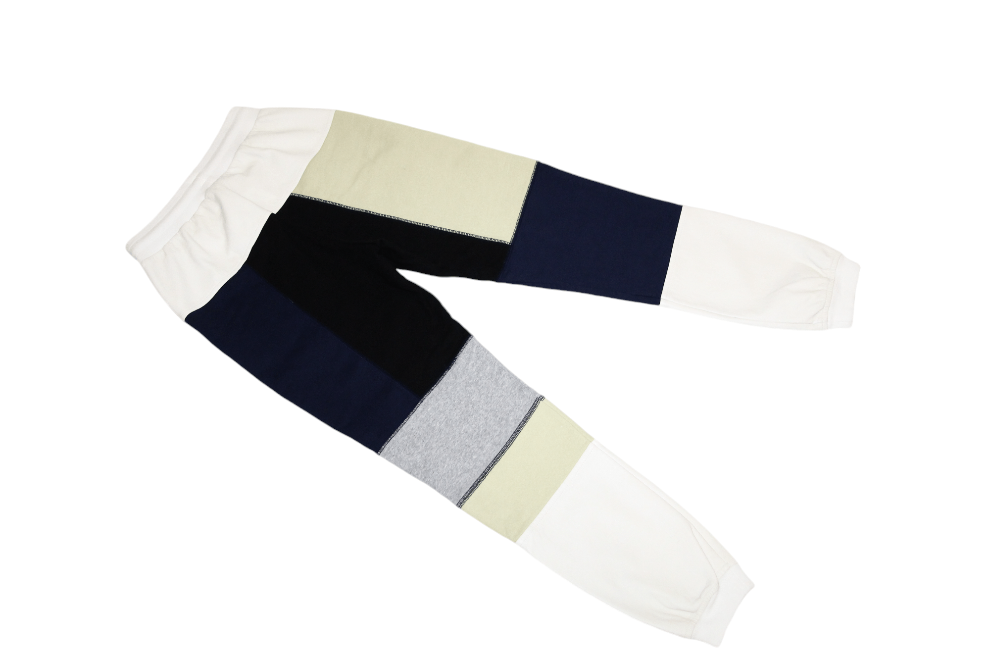 GR-Uniforma 💥GR-Uniforma Patchwork Panel Sweatpants faux leather trim Size US 30 / EU 46 - 5 Thumbnail