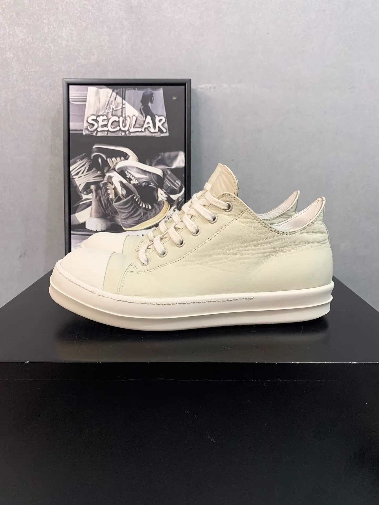 Rick Owens Rick Owens Mainline Leather Low-top Sneakers K34 Size US 8 / EU 41 - 4 Thumbnail