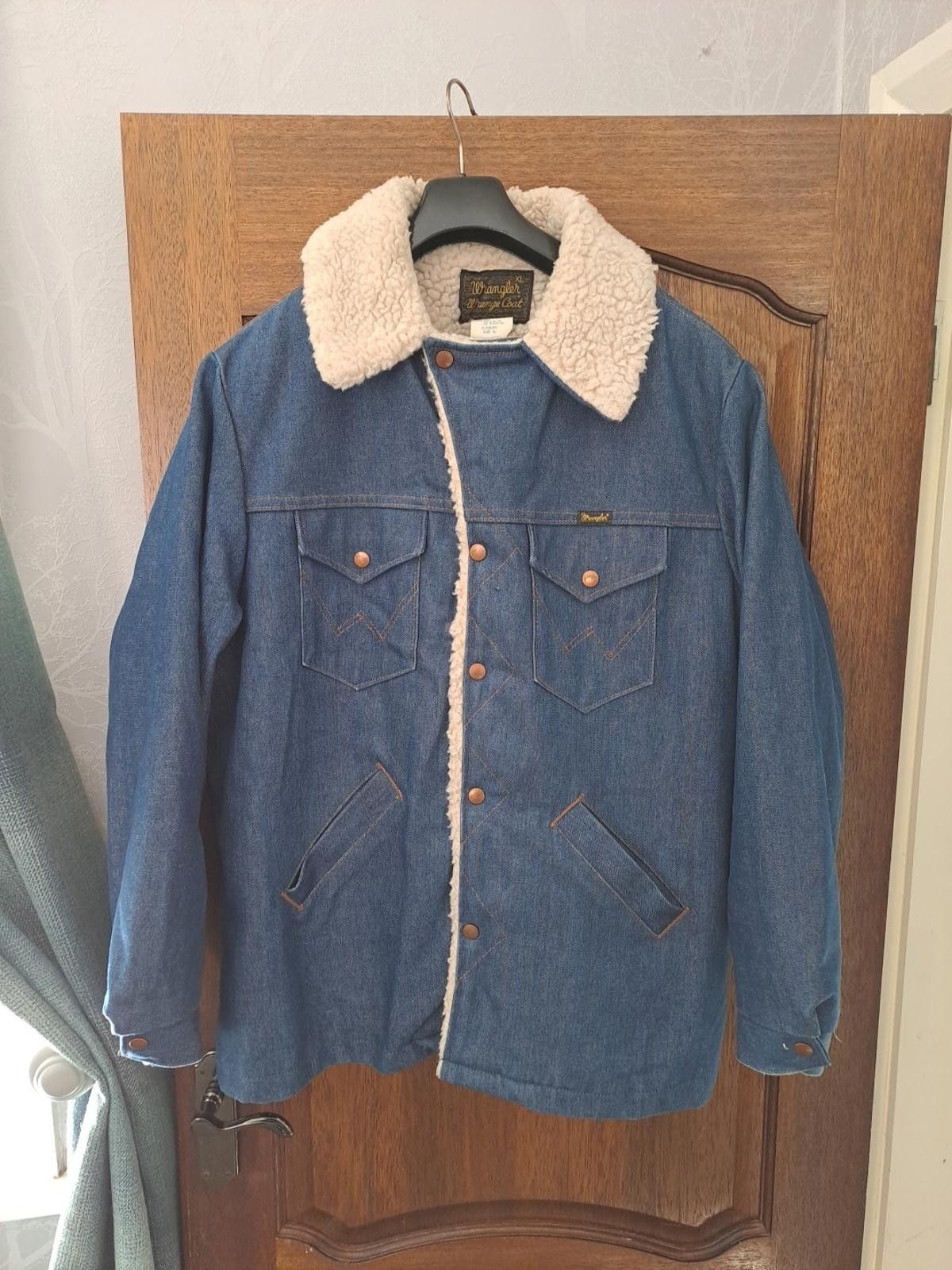 Wrangler Vintage 70s 80s Wrangler Wrange Barn Coat XL Denim USA Size US XL / EU 56 / 4 - 1 Thumbnail