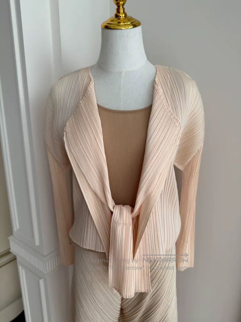 Issey Miyake Issey Miyake Flesh Pink Outerwear Top Size L / US 10 / IT 46 - 2 Thumbnail