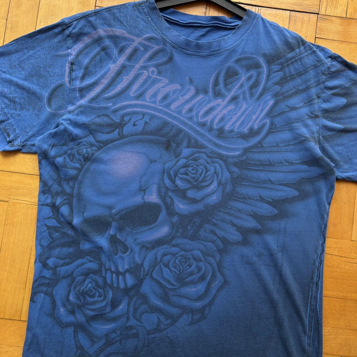 Affliction Throwdown Skull Wings All Over Print Tee Made in USA Size US L / EU 52-54 / 3 - 4 Thumbnail