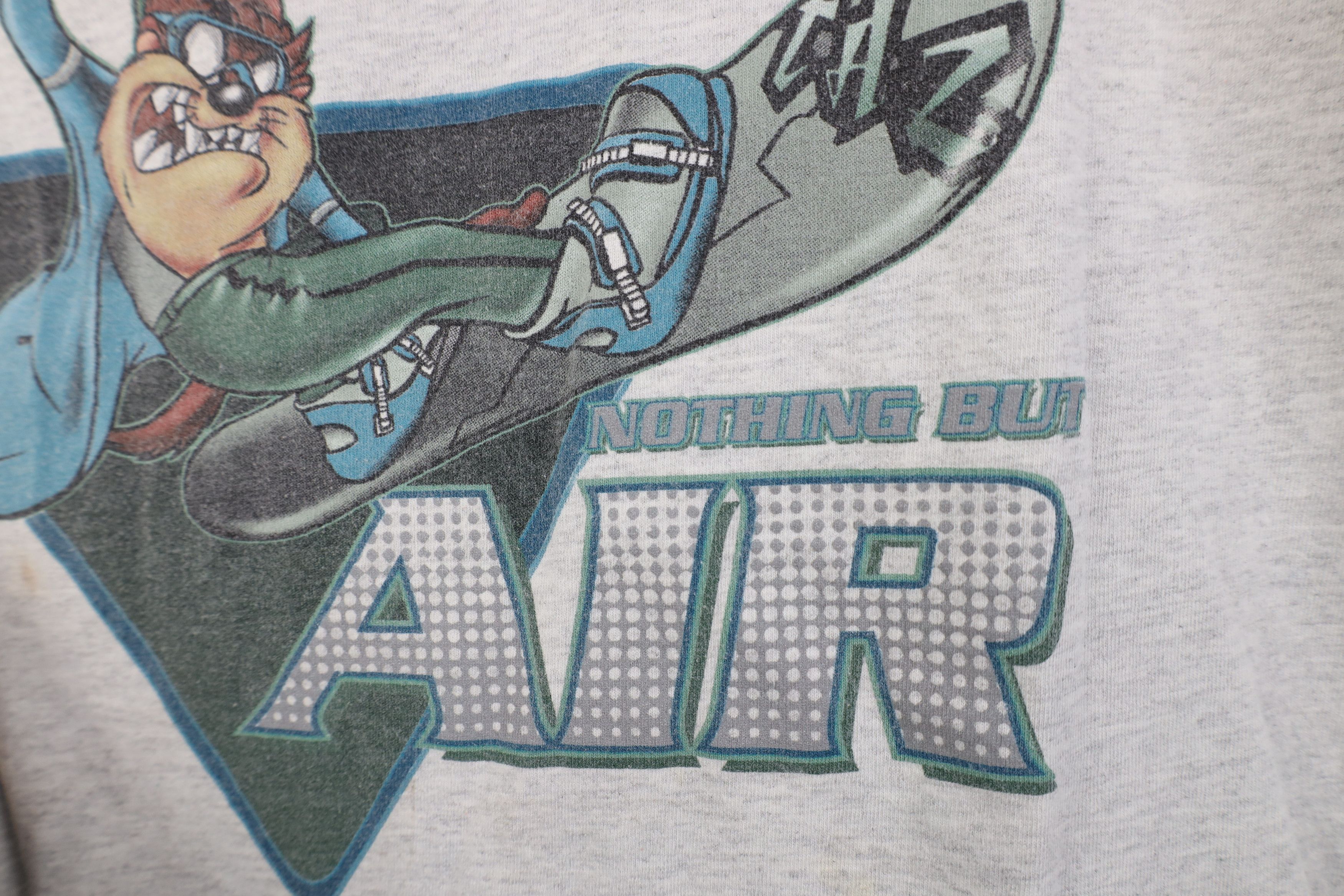 Vintage Vintage 90s Looney Tunes Taz Long Sleeve T-Shirt Gray Cotton Size US XL / EU 56 / 4 - 8 Thumbnail