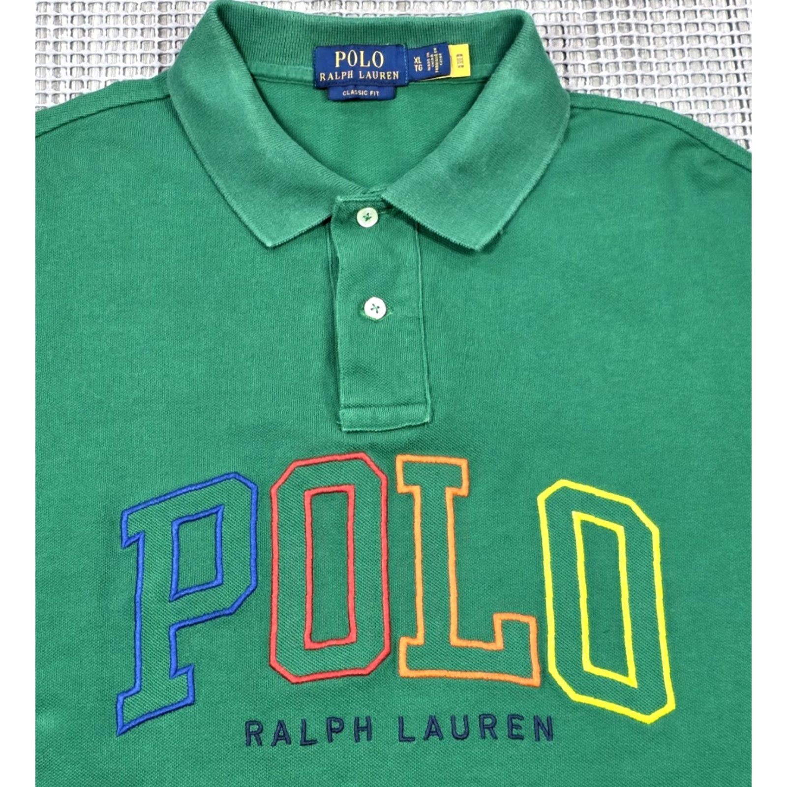 Polo Ralph Lauren Polo Ralph Lauren Rugby Mens XL Green Polo Shirt Multicolor Big Spellout Logo Shirt XL Mens Green Polo Ralph Lauren Rugby Logo Big Pony Shirt Size US XL / EU 56 / 4 - 3 Thumbnail