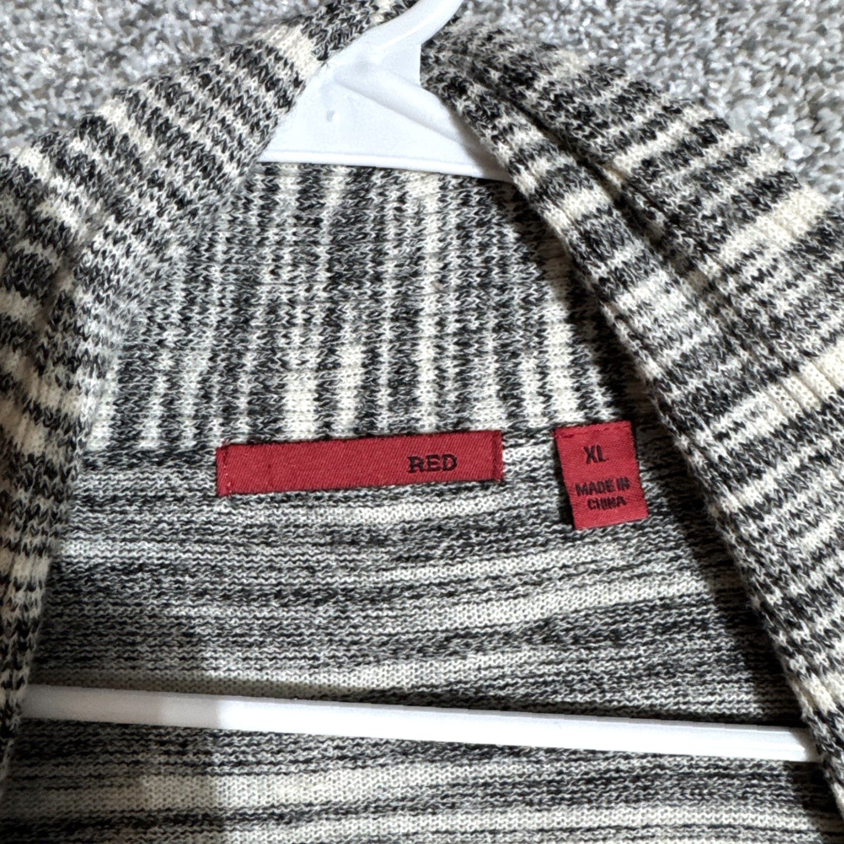 FRED Red Cardigan Sweater Womens XL Lagenlook Boho Minimalist Artsy Chic Asymmetrical Size XL / US 12-14 / IT 48-50 - 5 Thumbnail