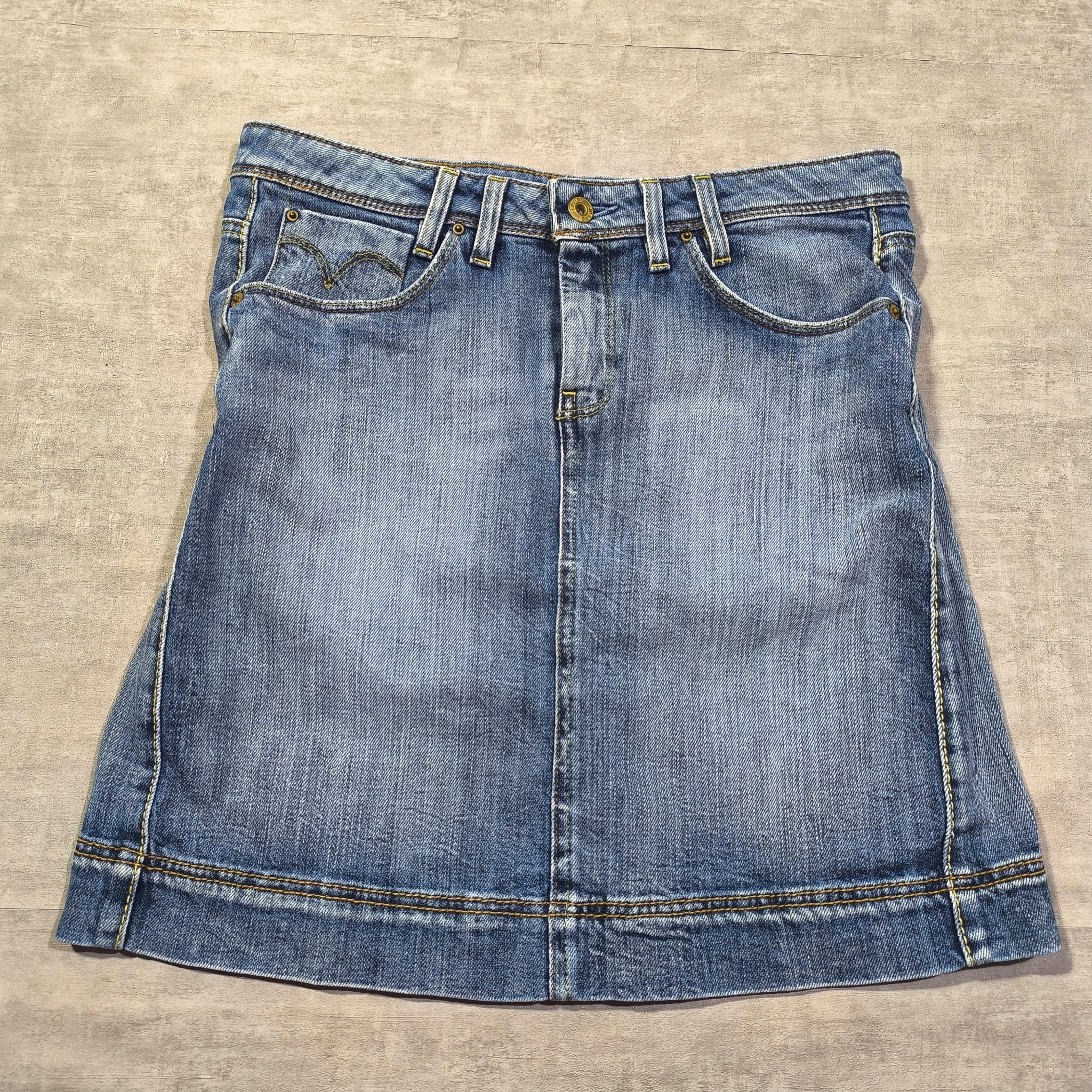 Levi's vtg levis knee length skirt Size 31" - 3 Thumbnail
