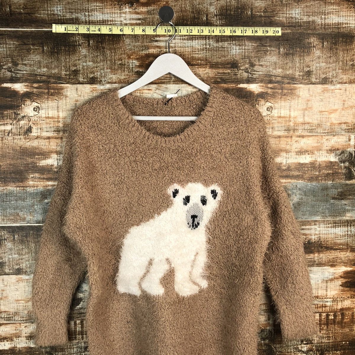 Homespun Knitwear × Japanese Brand Japanese Brand bear Brown Knitwear #A1766 Size L / US 10 / IT 46 - 2 Thumbnail