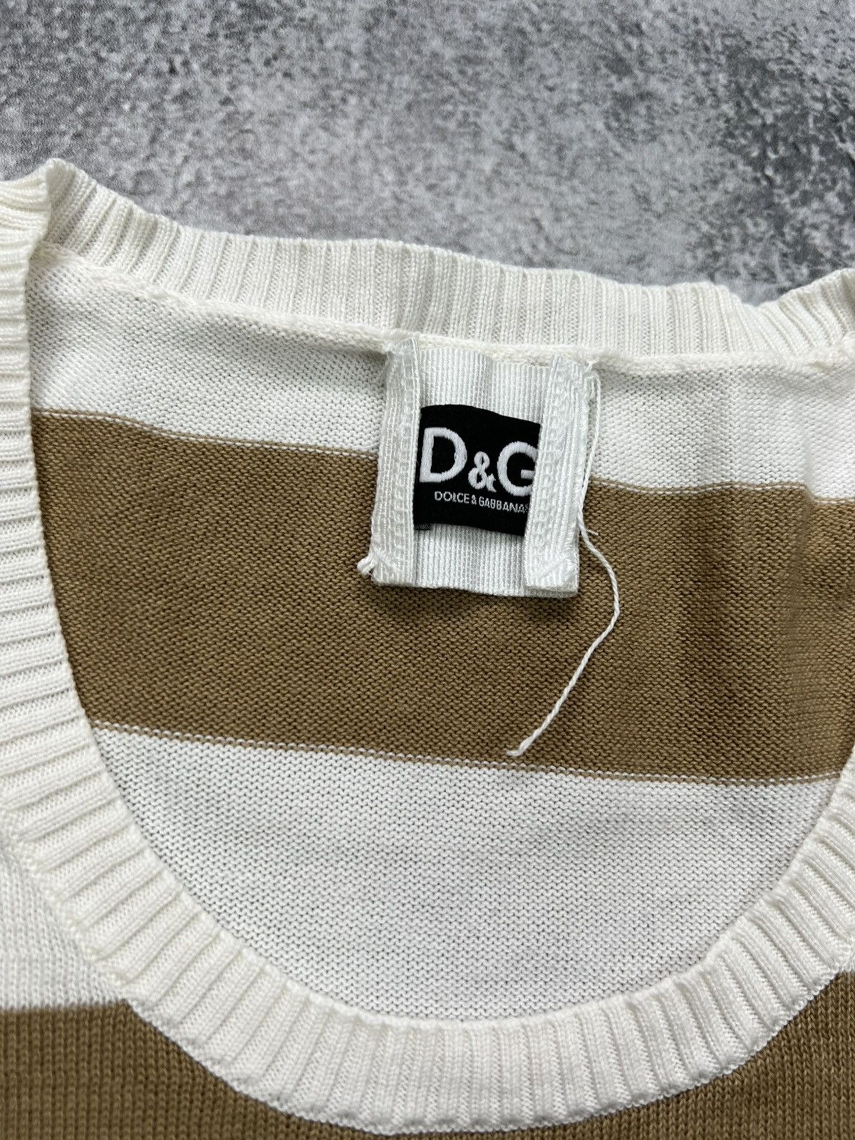 Dolce & Gabbana Dolce Gabbana D&G Striped 3/4 Sleeve Sweater Womens Small Size S / US 4 / IT 40 - 3 Thumbnail