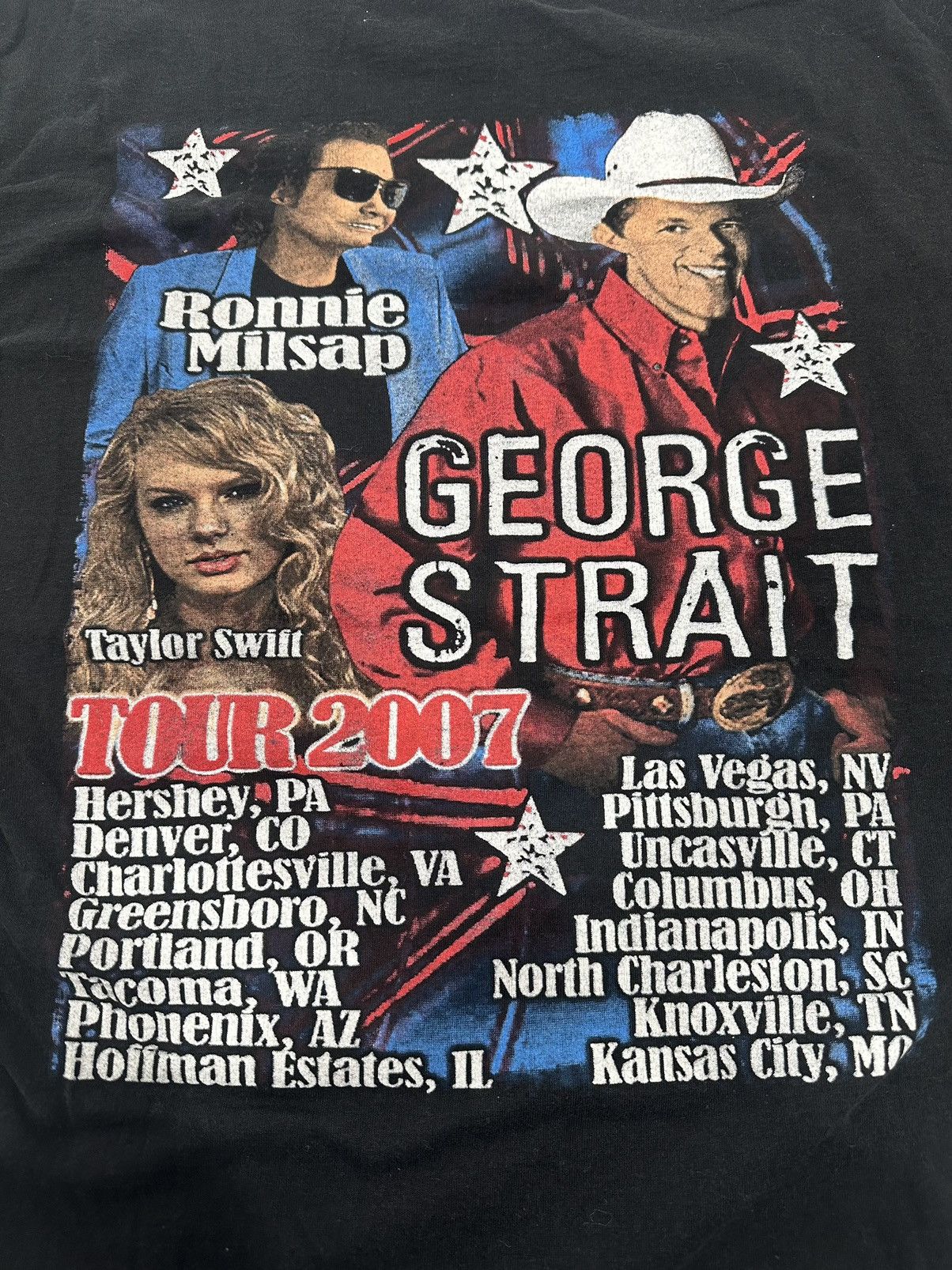 Band Tees × Vintage Vintage 2007 George Strait Tour Taylor Swift First T-Shirt Size US L / EU 52-54 / 3 - 3 Thumbnail