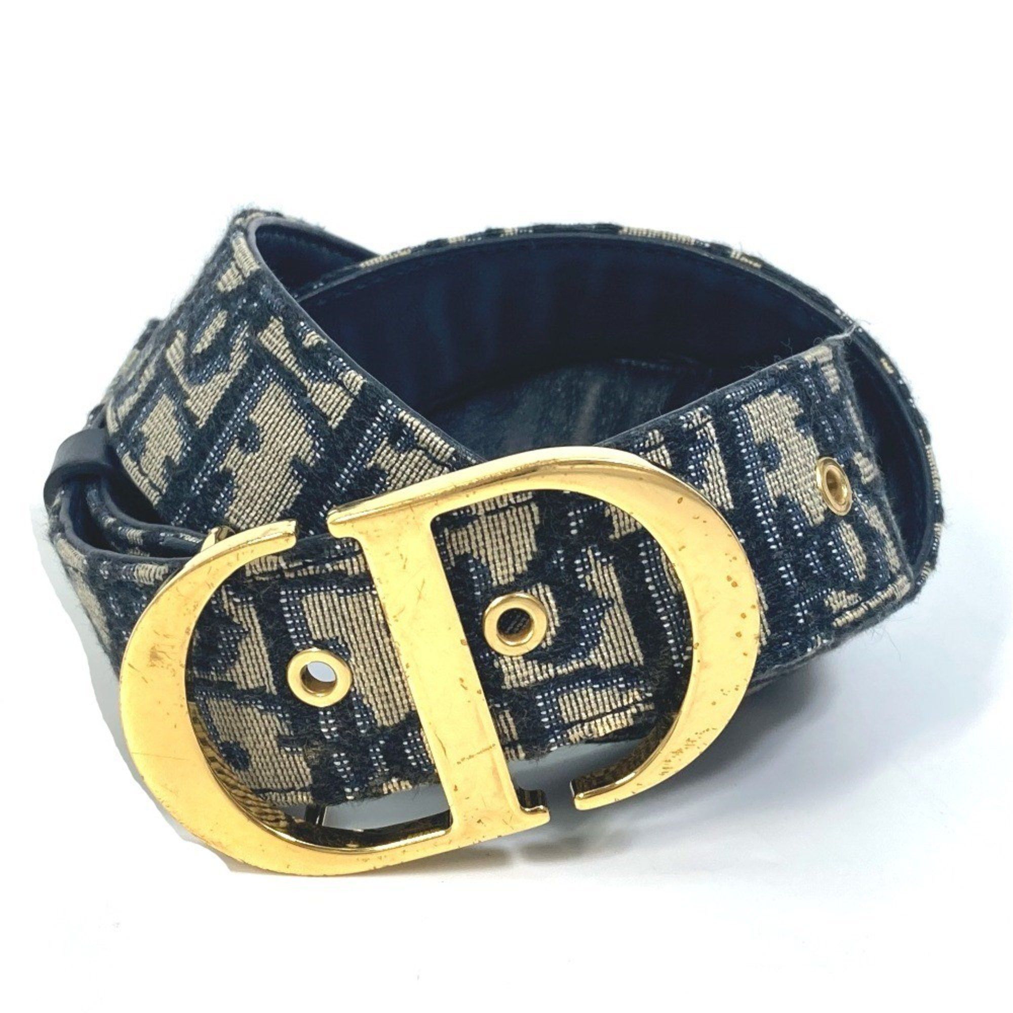 Dior Dior Cd Buckle Oblique Jacquard Belt Canvas Leather  display picture 2