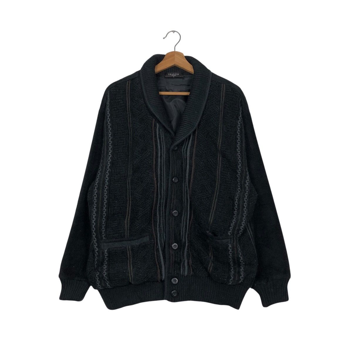 Japanese Brand × Vintage 📌Vintage Knit Bomber Jacket Zealzip Issey Miyake Size US L / EU 52-54 / 3 - 2 Thumbnail