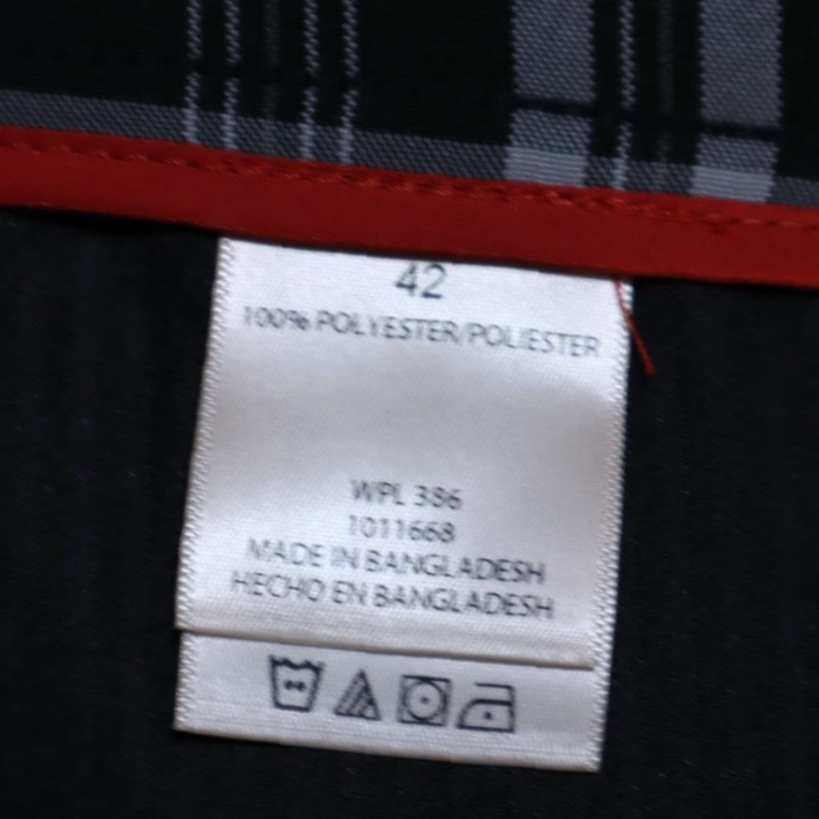 Haggar Haggar Chino Shorts Black Plaid Men's 42 Khaki Polyester Casual Regular Inseam 11in. 20.5in Half Waist Big & Tall Size 42 Mens Size US 42 / EU 58 - 5 Thumbnail