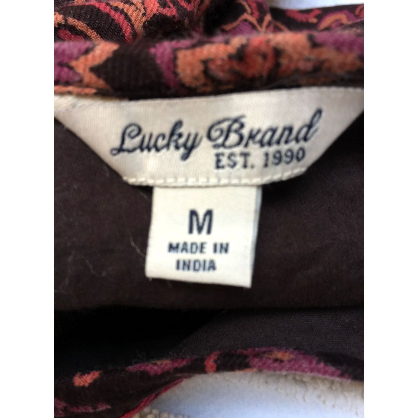 Lucky Brand Lucky Brand Womens Long Sleeve Bohemian Top Half Button Multicolor Size Medium Size M / US 6-8 / IT 42-44 - 6 Thumbnail