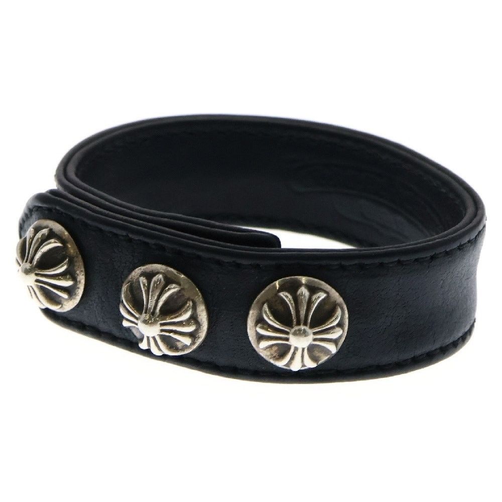アクセサリー Chrome Hearts 3 Button 2 Snap Leather Chrome Hearts Chrome Hearts 3 Button 2 Snap Leather Bracelet
