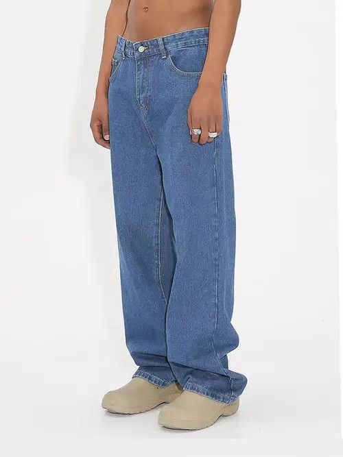 VIBE Vintage Street Casual Straight Leg Dark Blue Jeans Size US 32 / EU 48 - 7 Thumbnail