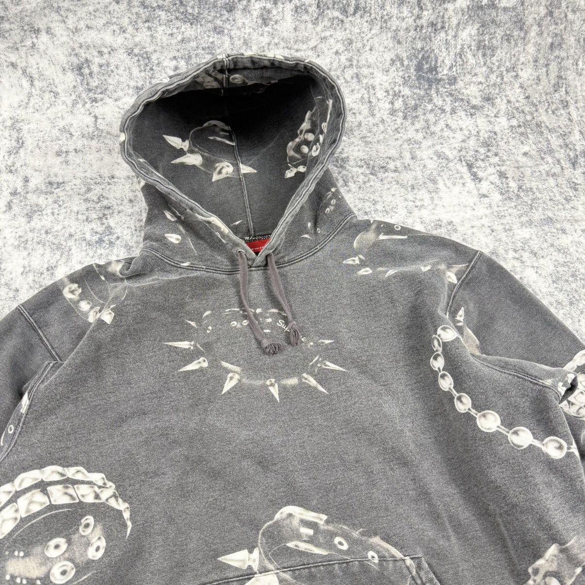 Supreme Supreme FW20 Studded Collars ‘Gray’ Hoodie Size US M / EU 48-50 / 2 - 2 Thumbnail